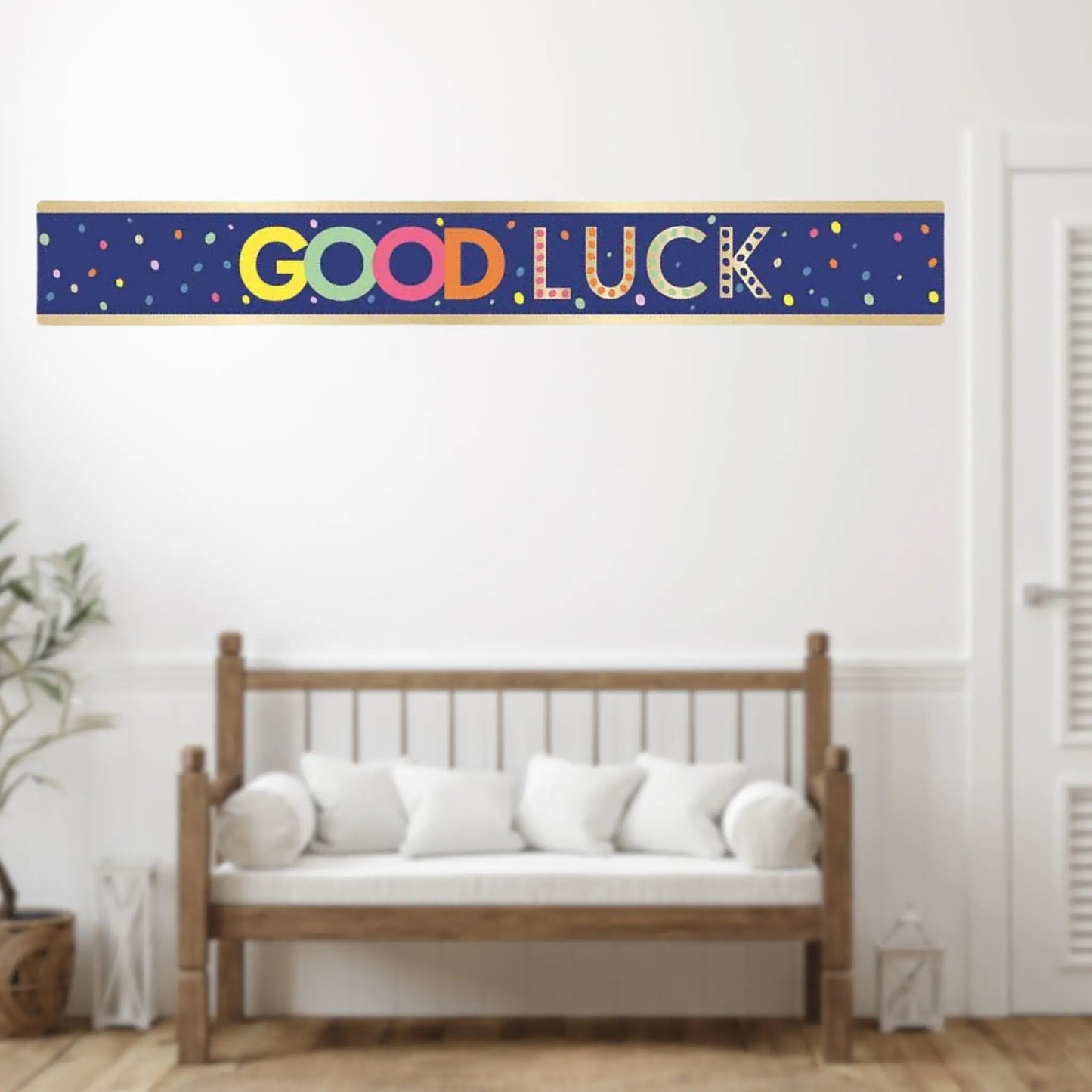 9ft Good Luck Foil Banner – Festive Farewell Decoration | The Party Hut