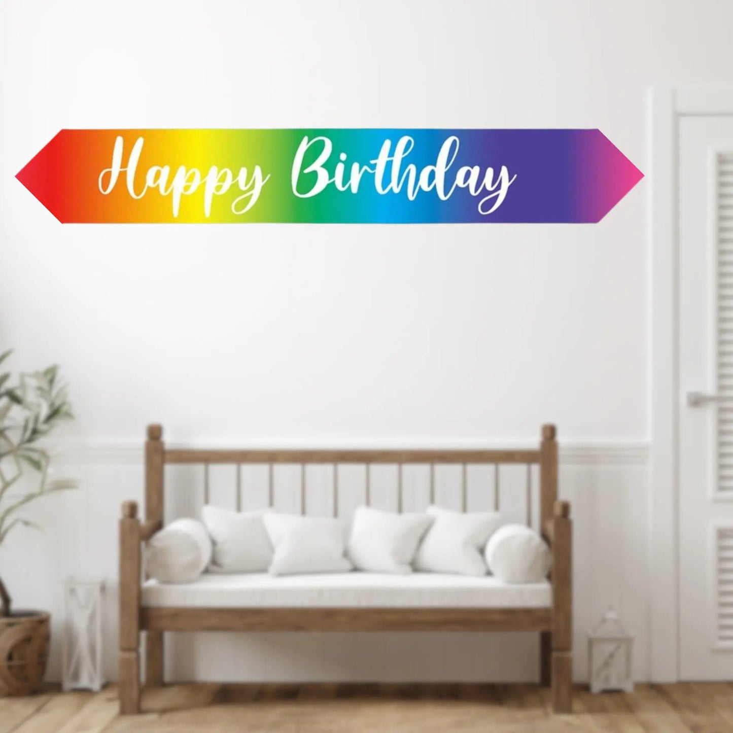 9ft Happy Birthday Rainbow Banner – Vibrant Party Decoration | The Party Hut