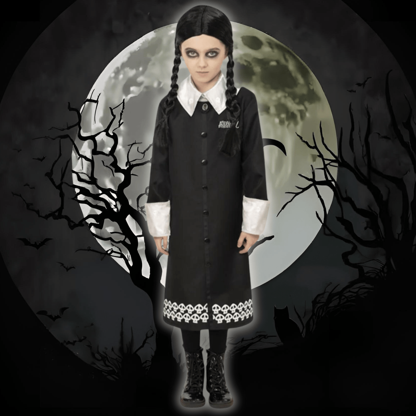 Addams Family Wednesday Costume - Kids | The Party Hut