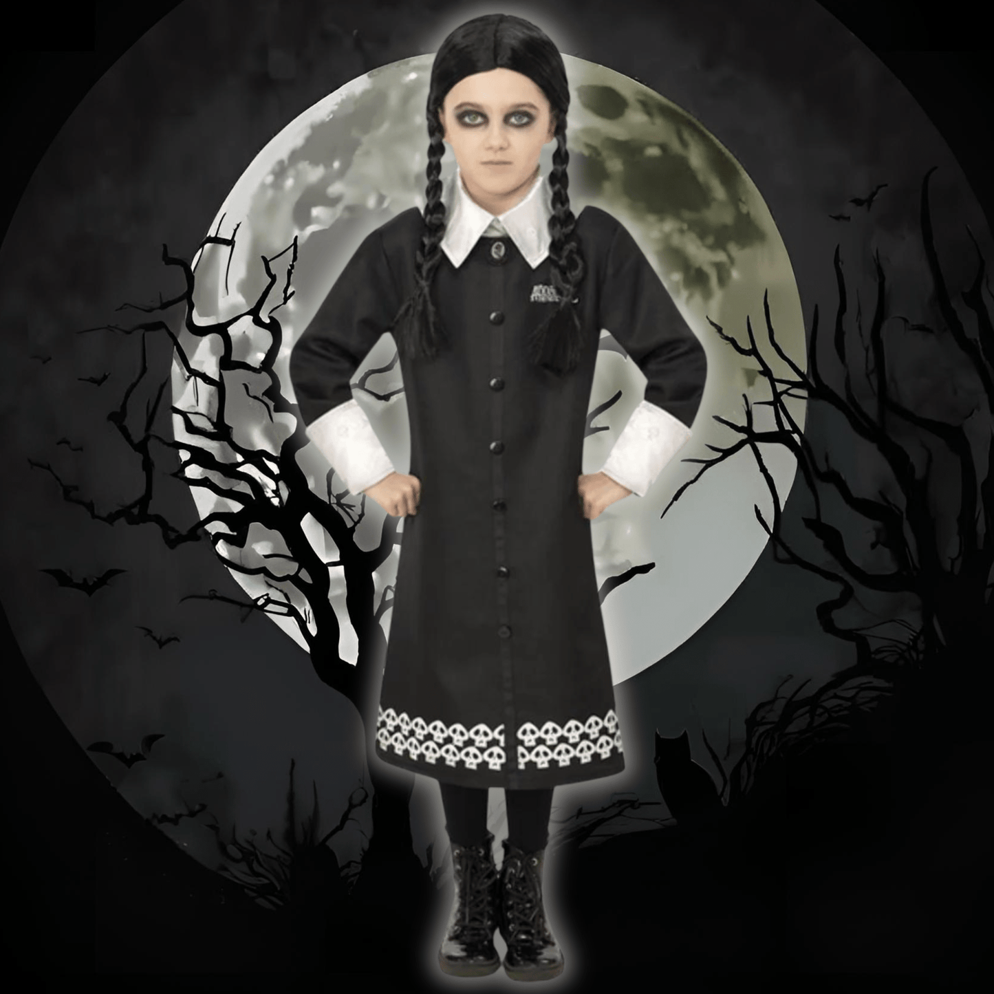 Addams Family Wednesday Costume - Kids | The Party Hut