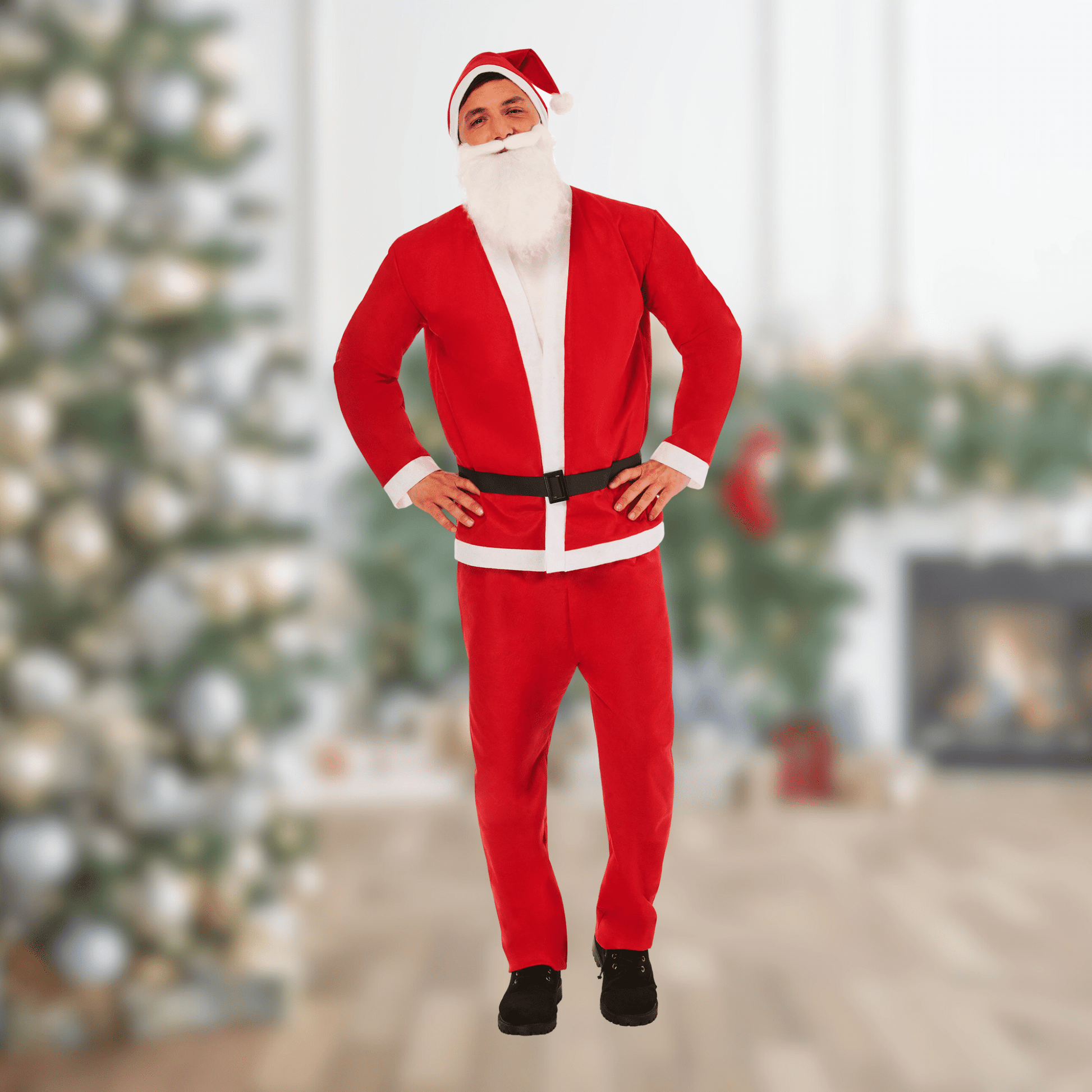 Adult Value Santa Fancy Dress Costume – Classic Christmas Outfit