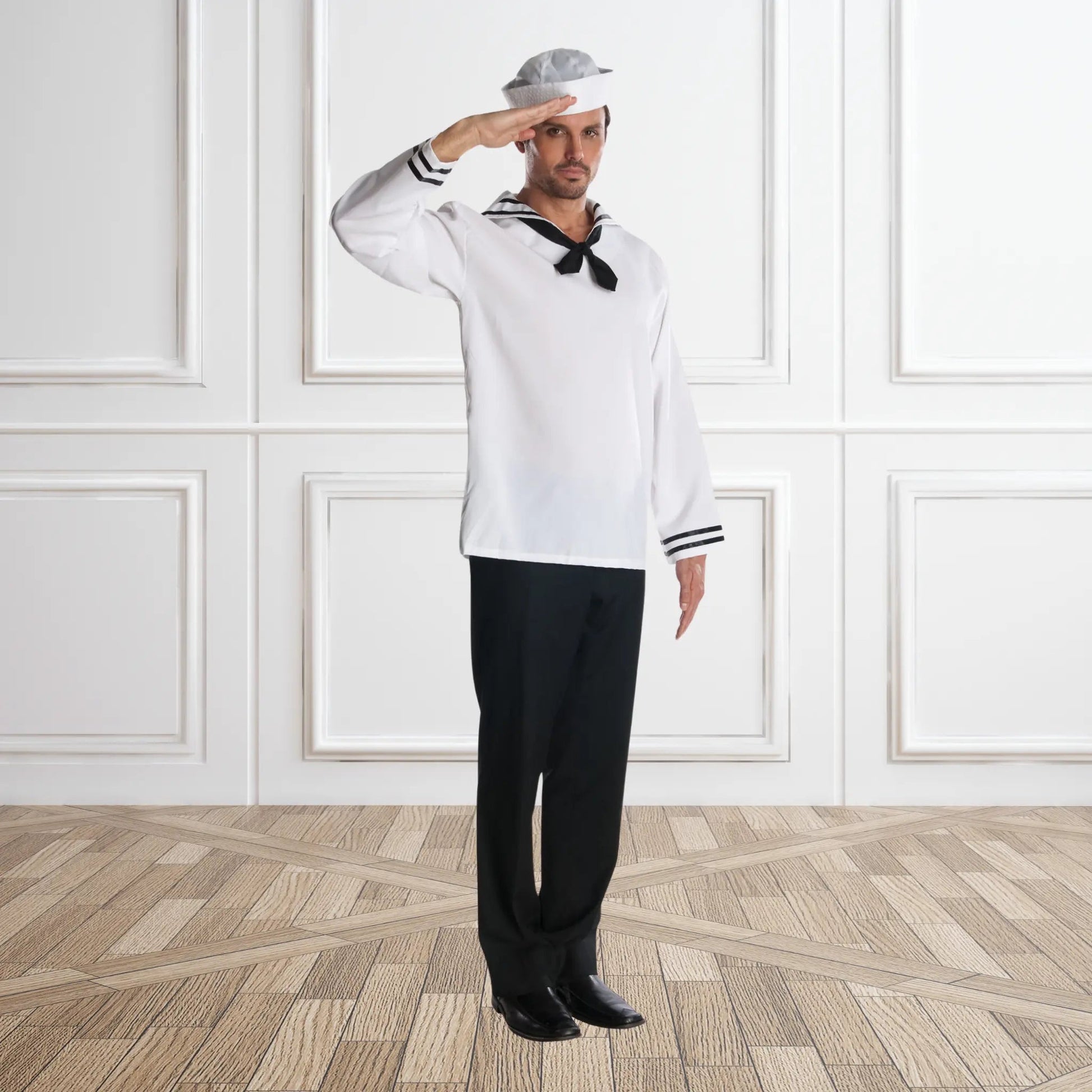 Adult White Sailor Costume - Classic Nautical Outfit