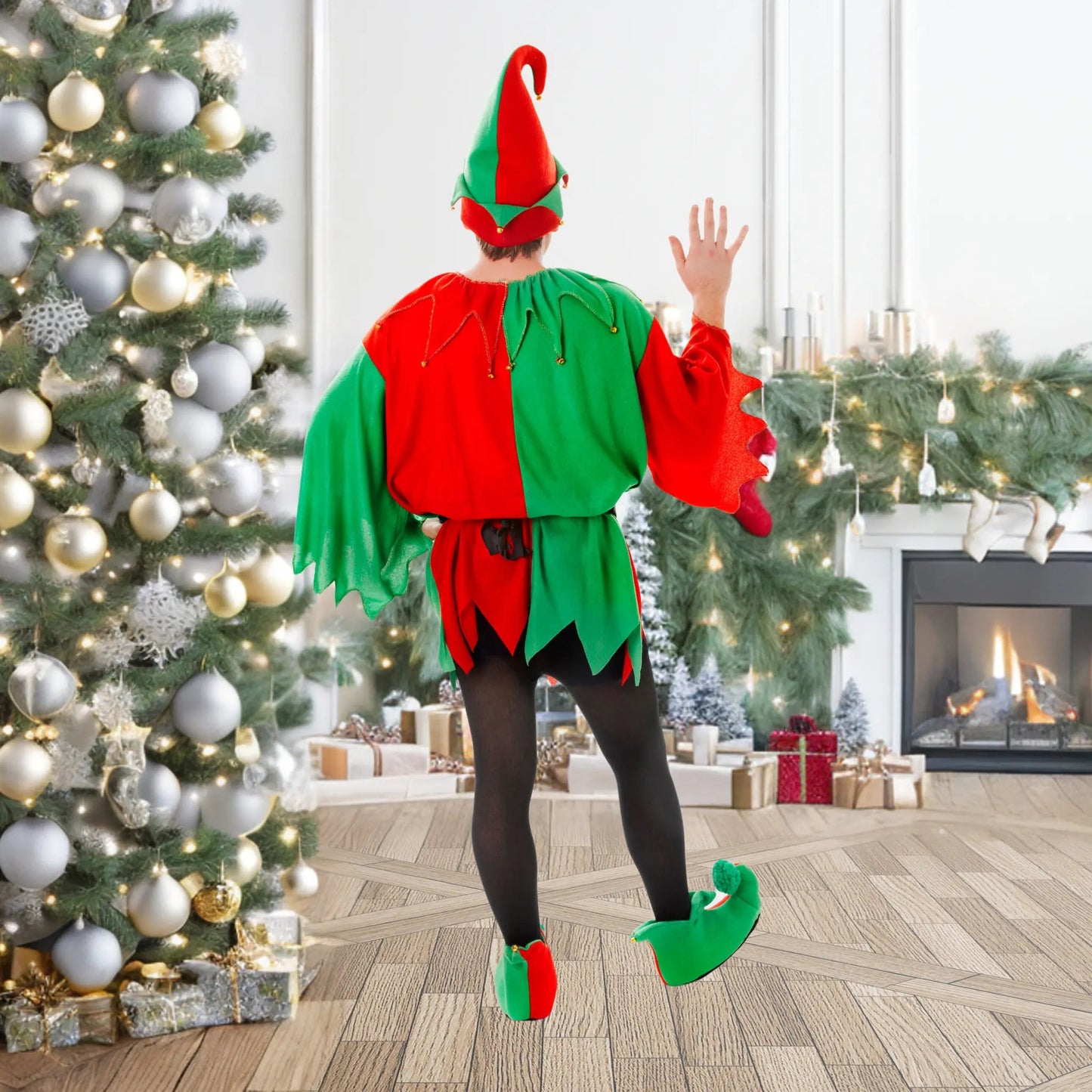 Adults Elf Santa’s Helper Costume – Fun and Festive Christmas Outfit | The Party Hut