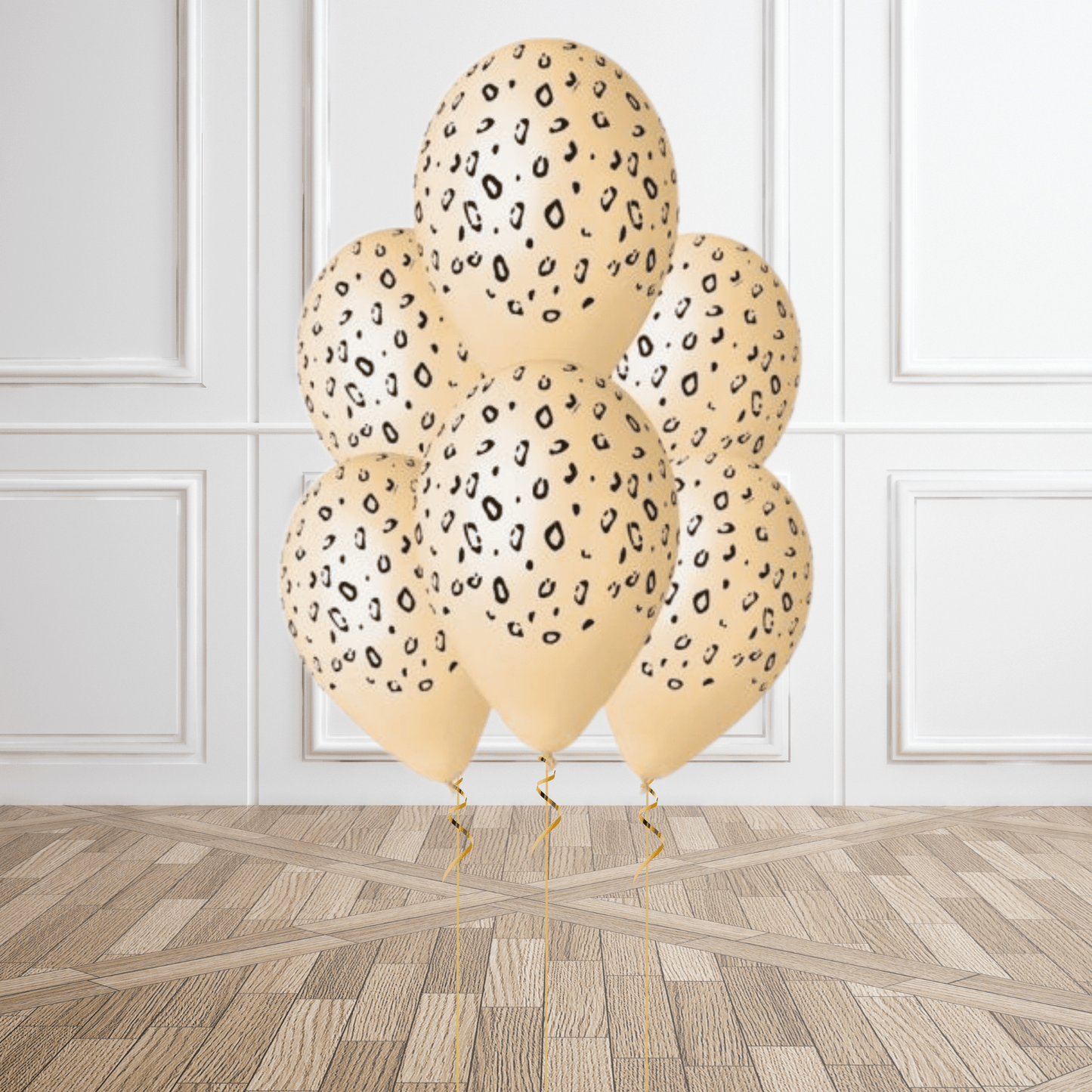 Animal Print Party Balloons – Pack of 6 Cheetah Design with Helium Option | The Party Hut