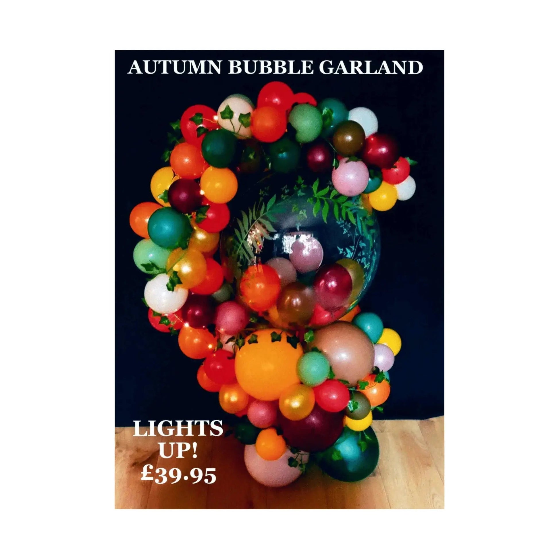 Autumn Bubble Garland Balloon Display