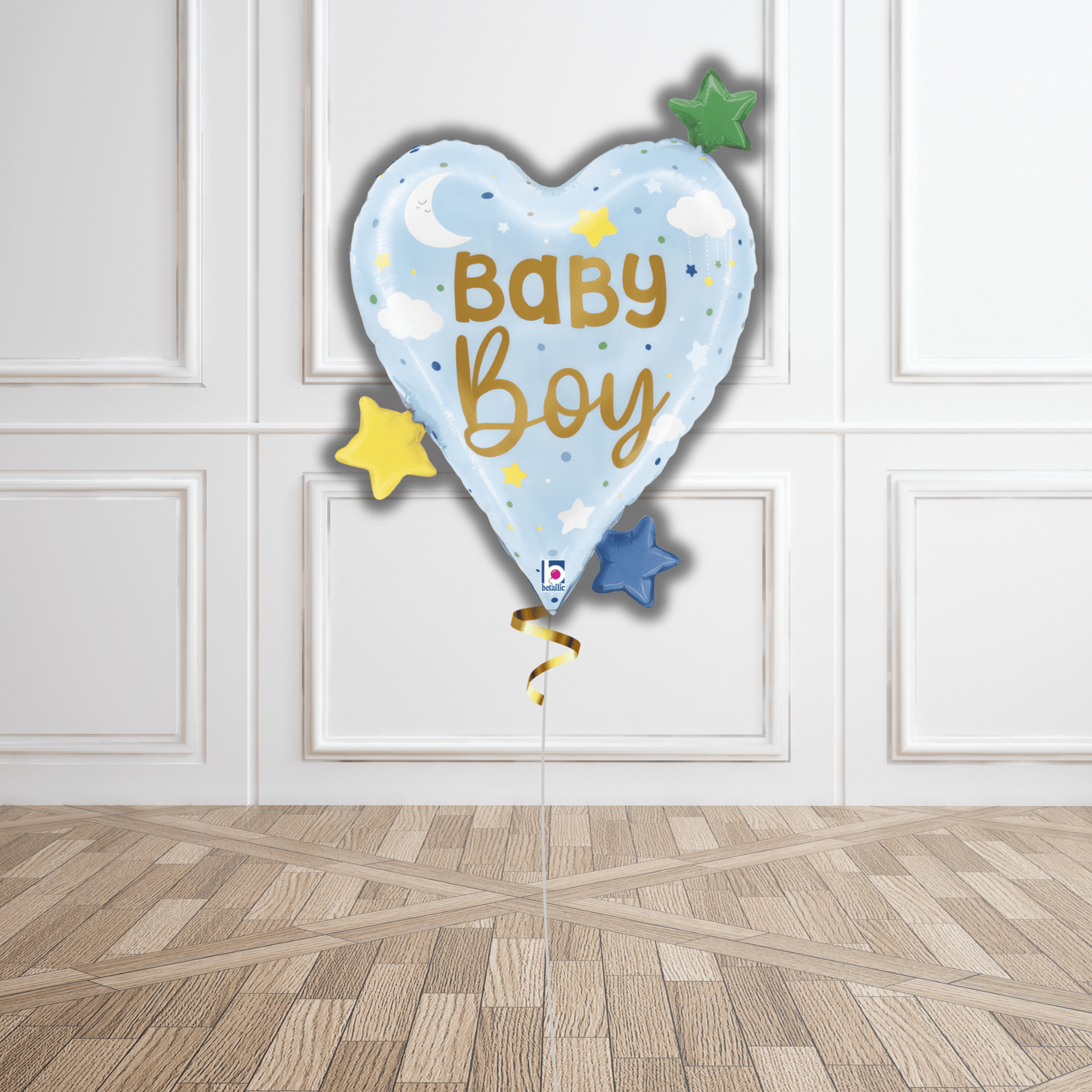 Baby Boy Heart & Stars Balloon (31inch)