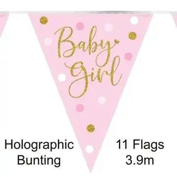 Baby Shower Sparkling Dots Bunting | The Party Hut