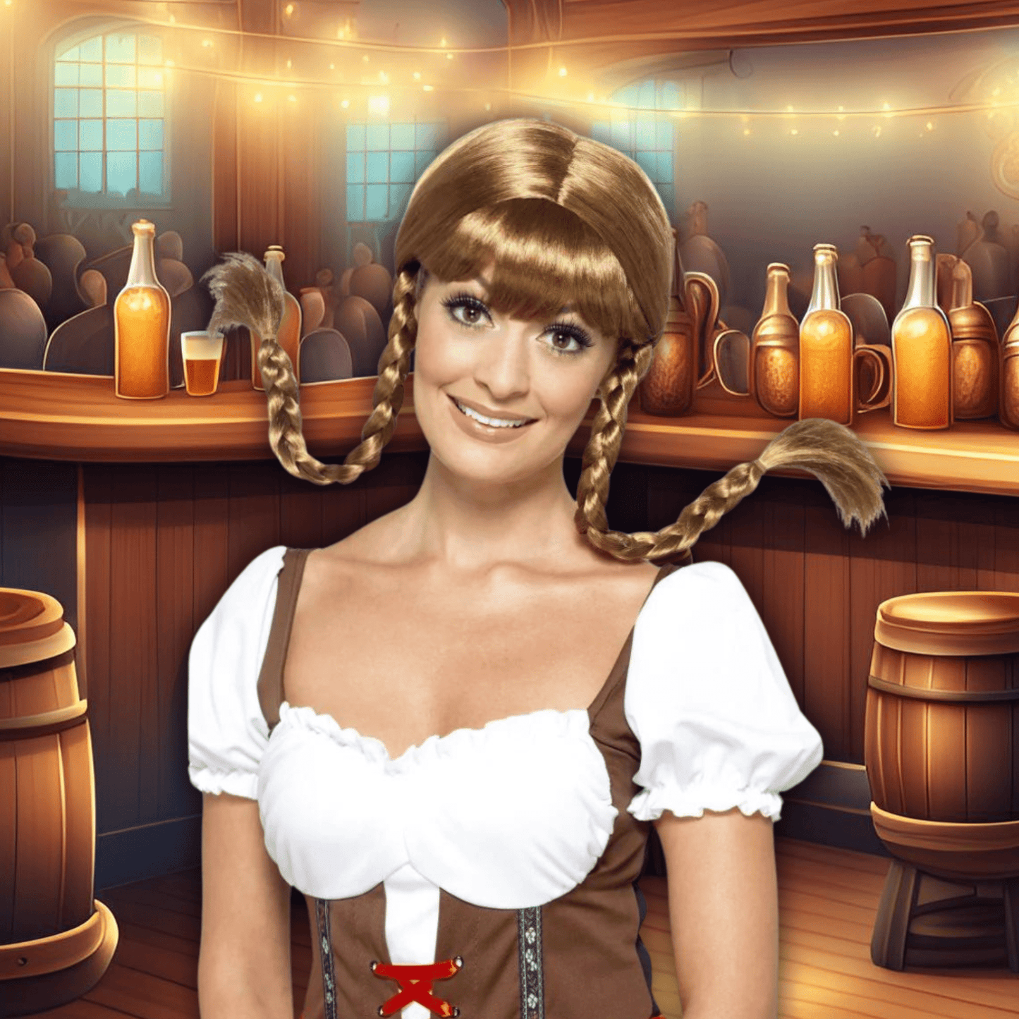 Bavarian Babe Plaited Wig | The Party Hut