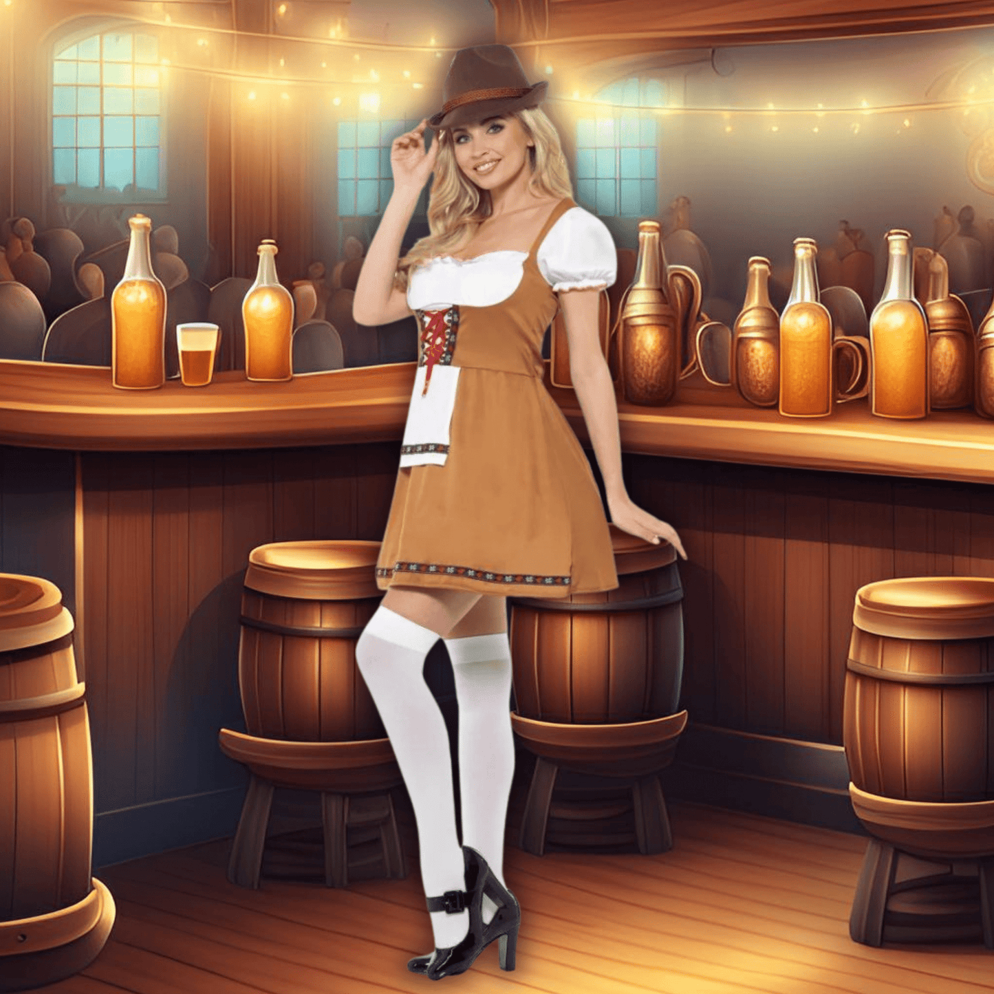 Bavarian Beer Maid Costume | The Party Hut