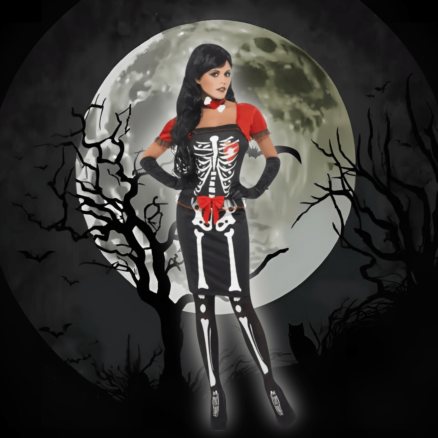 Beautiful Bones Skeleton Costume | The Party Hut