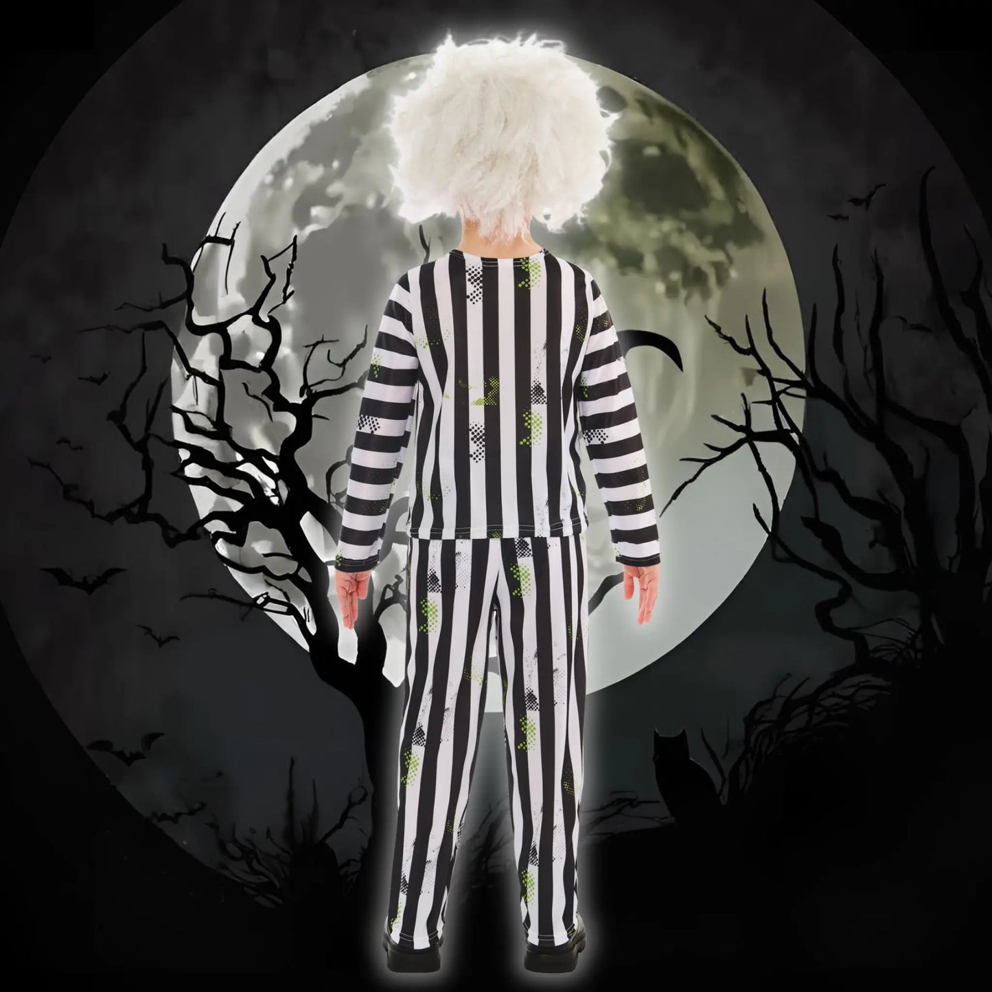 Beetlejuice Kids Costume with Wig | The Party Hut