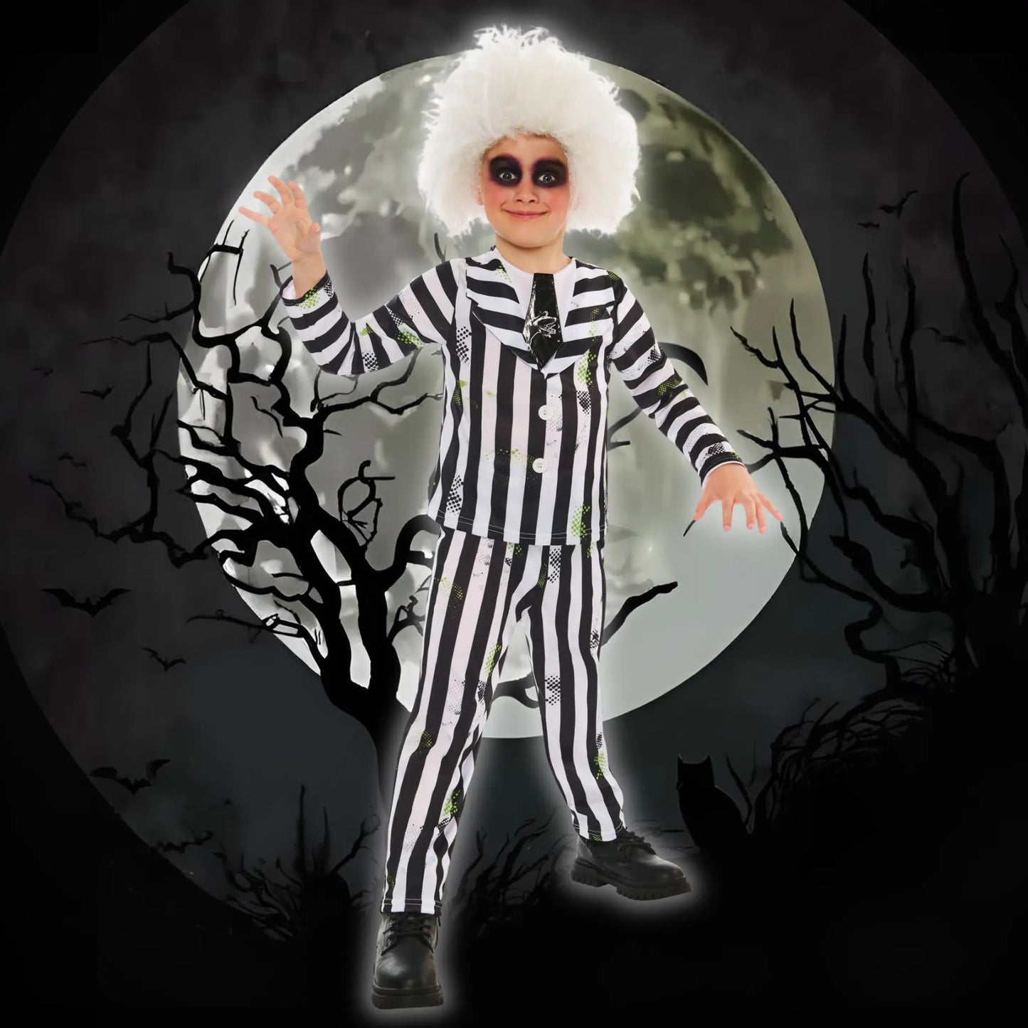 Beetlejuice Kids Costume with Wig | The Party Hut