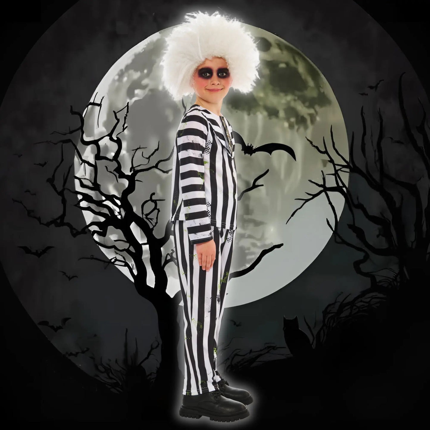 Beetlejuice Kids Costume with Wig | The Party Hut