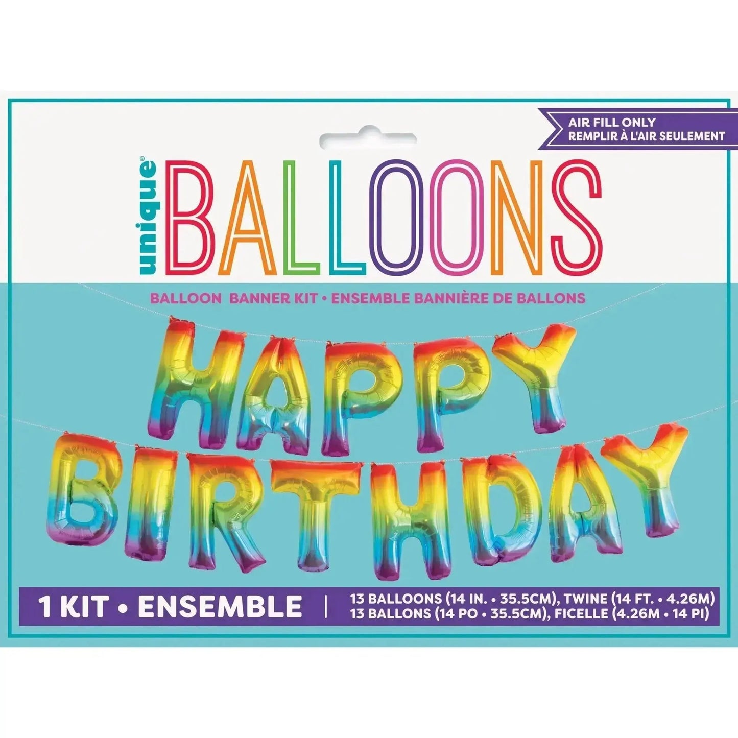 Birthday Balloon Banner - Rainbow | The Party Hut