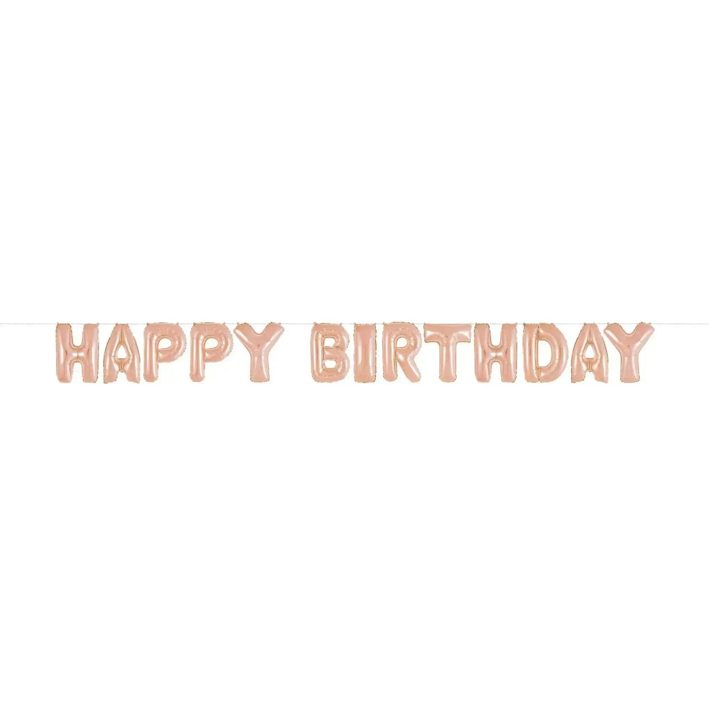 Birthday Balloon Banner - Rose Gold | The Party Hut