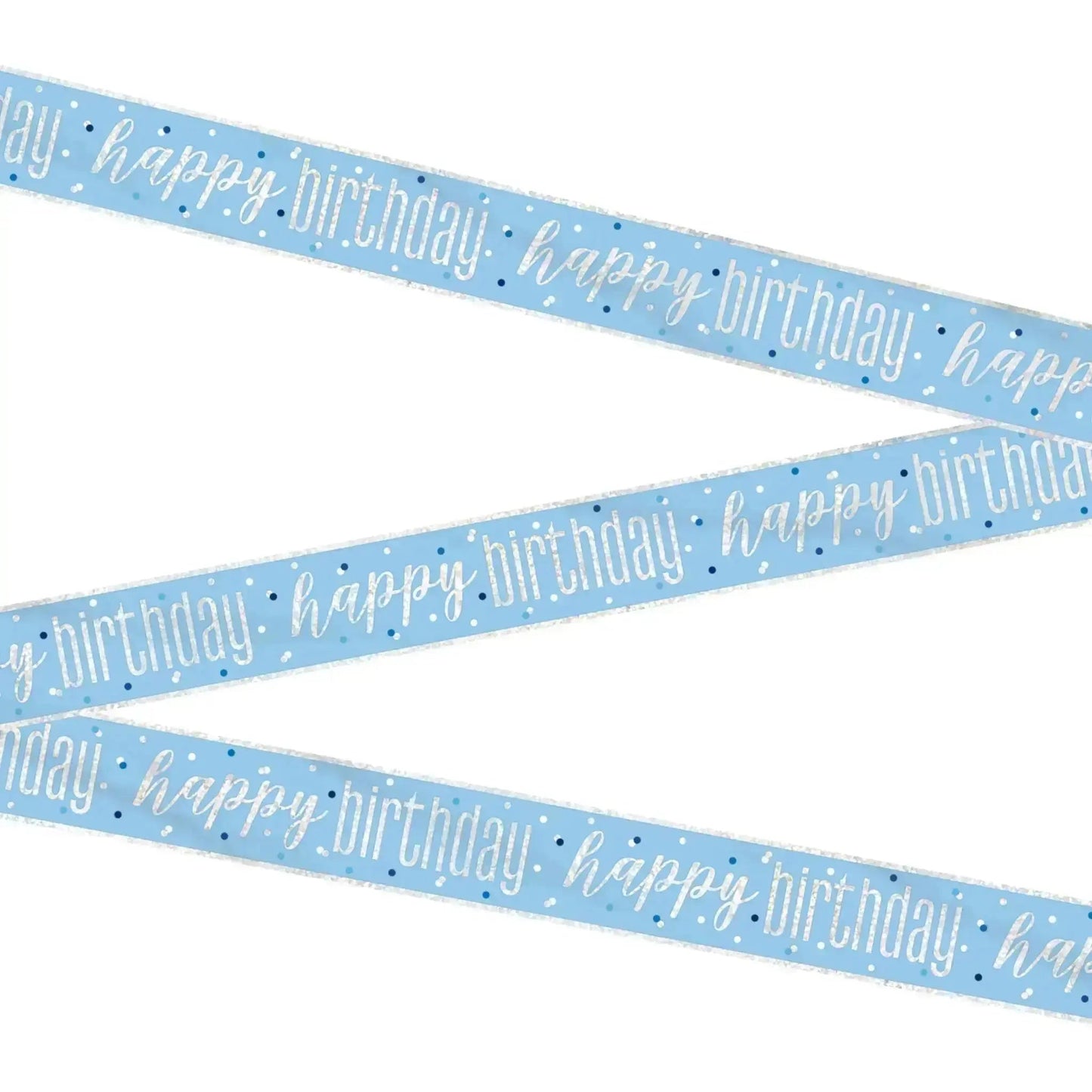 Birthday Banner - Blue Sparkle 9ft | The Party Hut