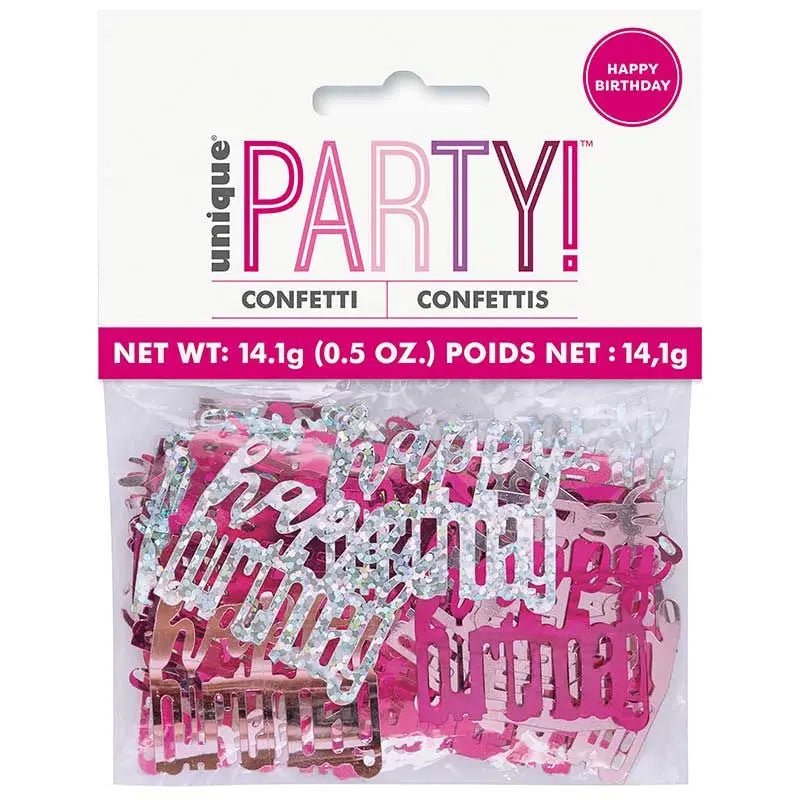 Birthday Confetti - Glitter Pink | The Party Hut