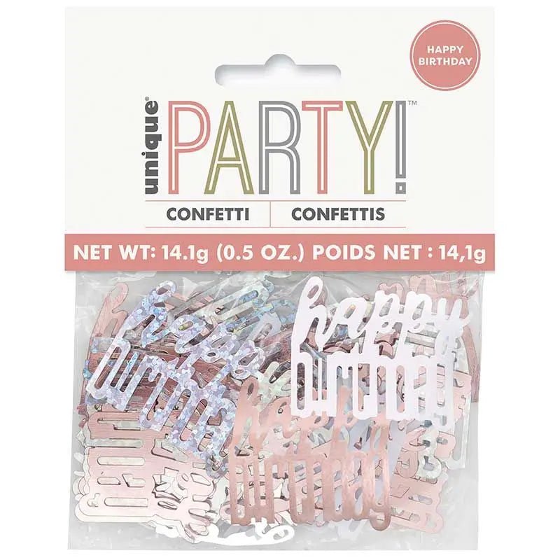 Birthday Confetti - Glitter Rose Gold | The Party Hut