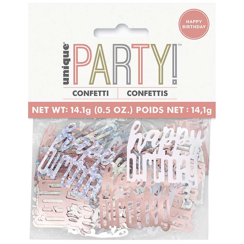 Birthday Confetti - Glitter Rose Gold | The Party Hut