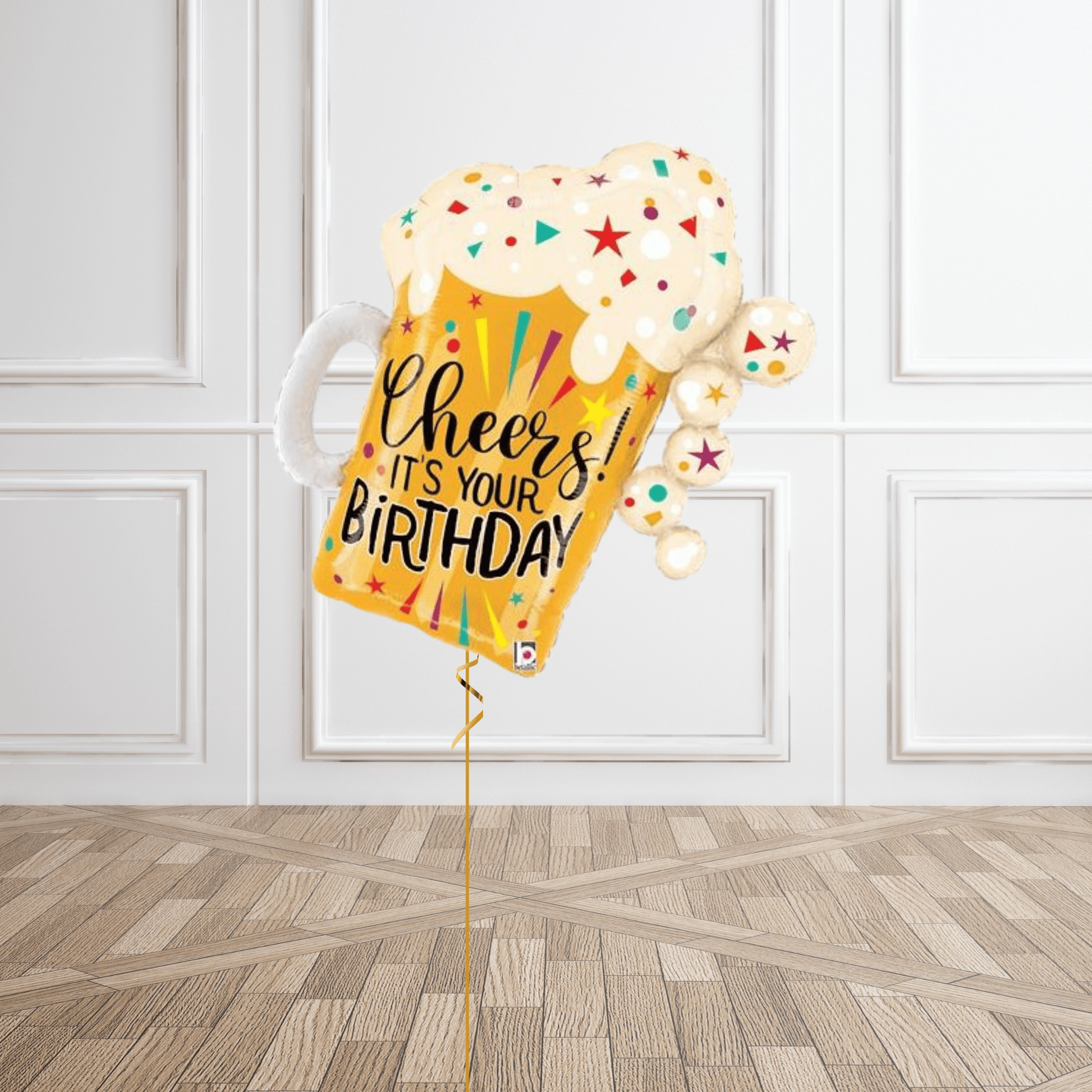 Birthday Fun Confetti Beer Foil Balloon Package