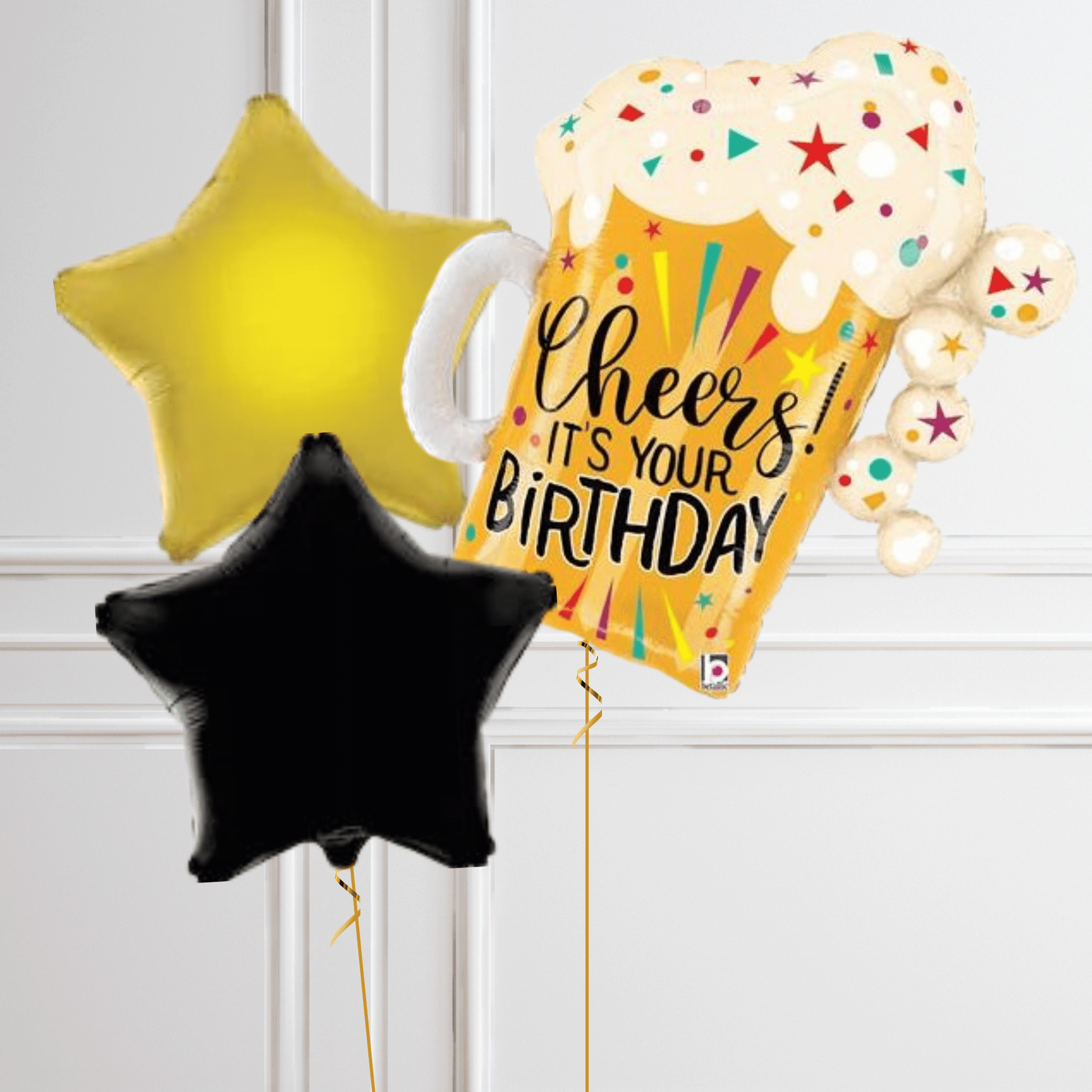 Birthday Fun Confetti Beer Foil Balloon Package