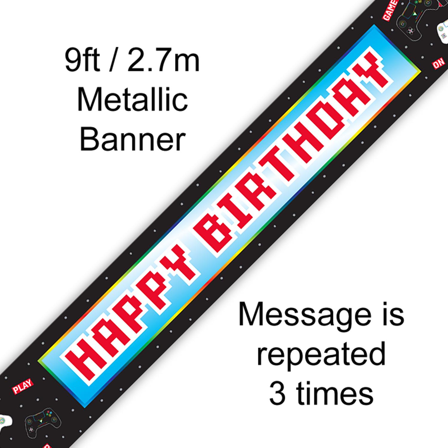 Birthday Gamer Controller Banner