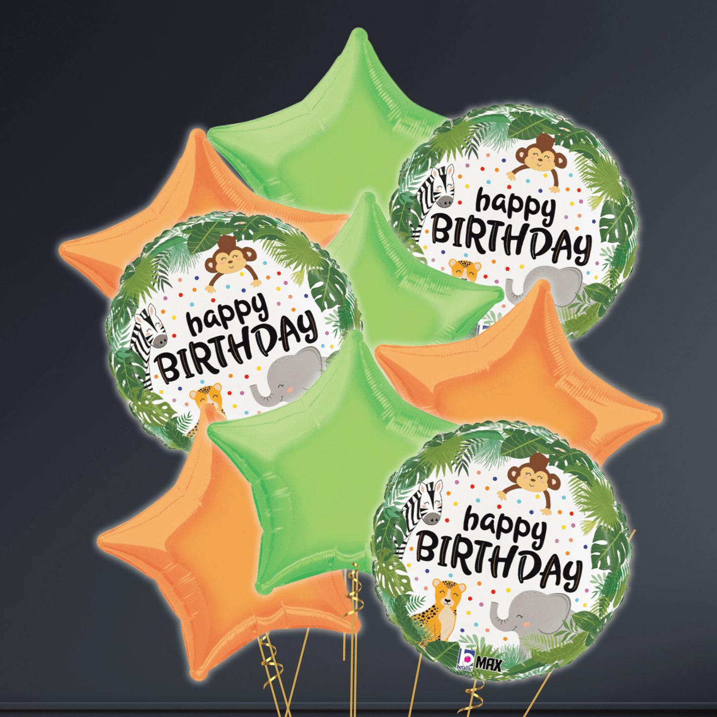 Birthday Jungle Round Foil Balloon – 18” | The Party Hut