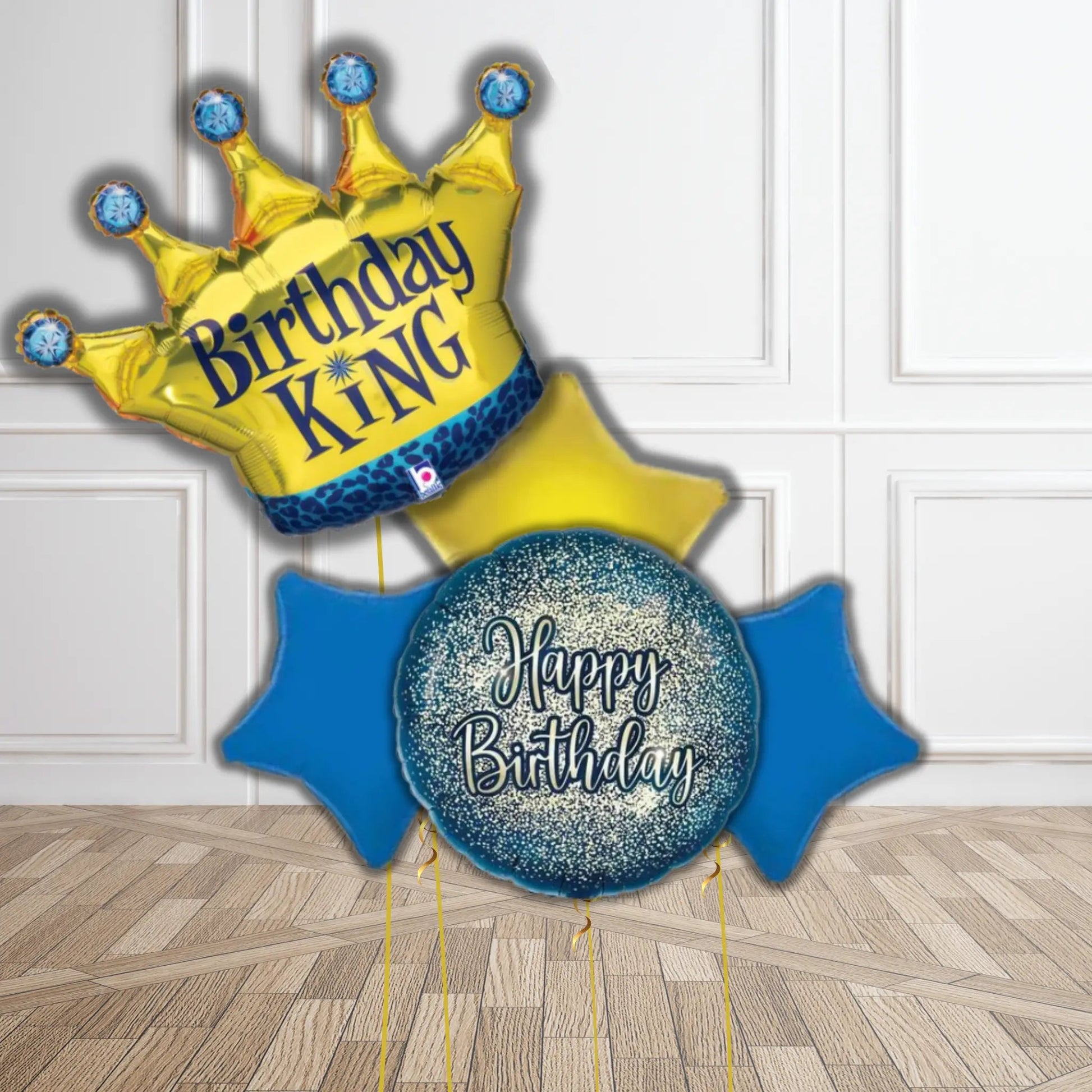 Birthday King Balloon Bouquet Set