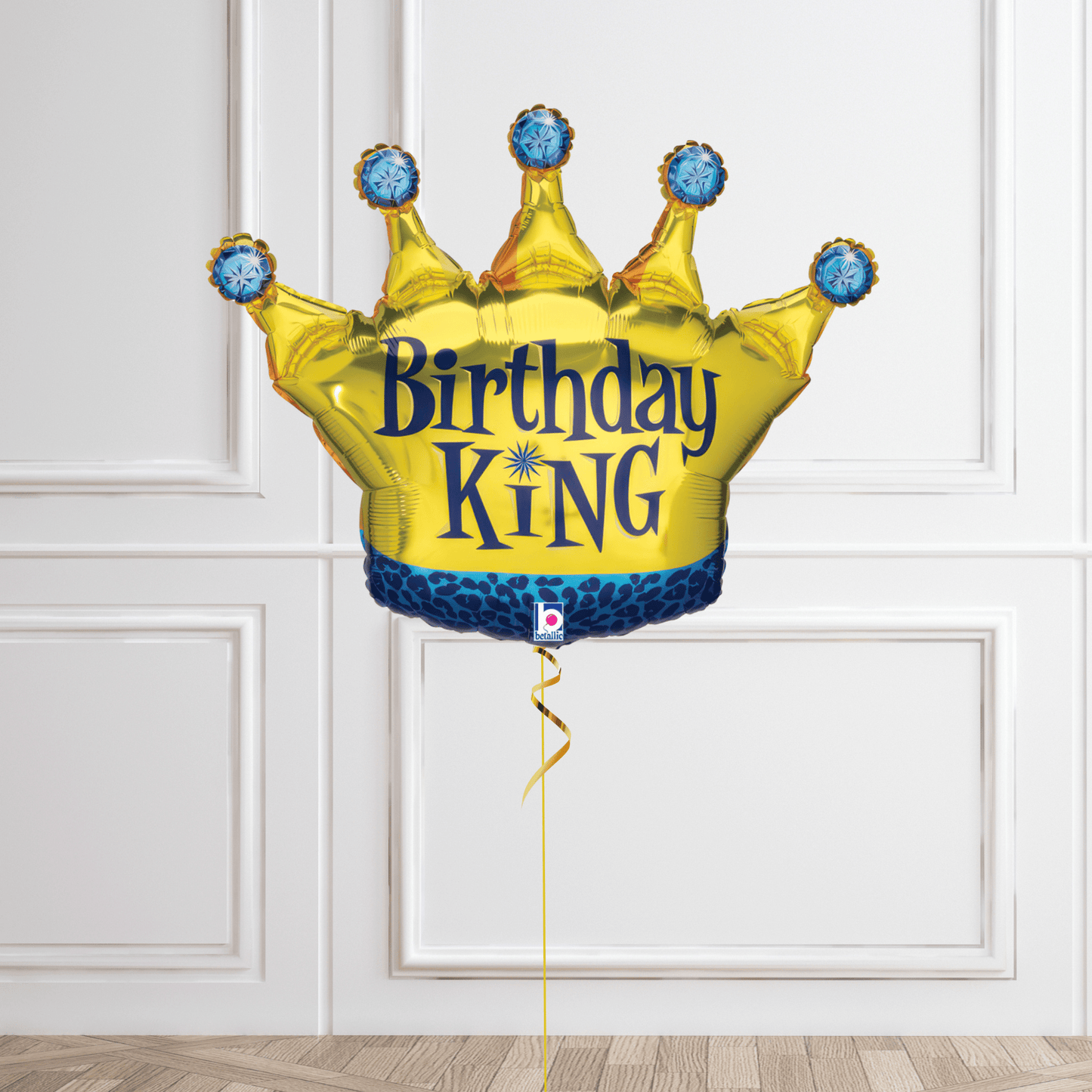 Birthday King Gold Helium Balloon – Royal Party Decoration | The Party Hut