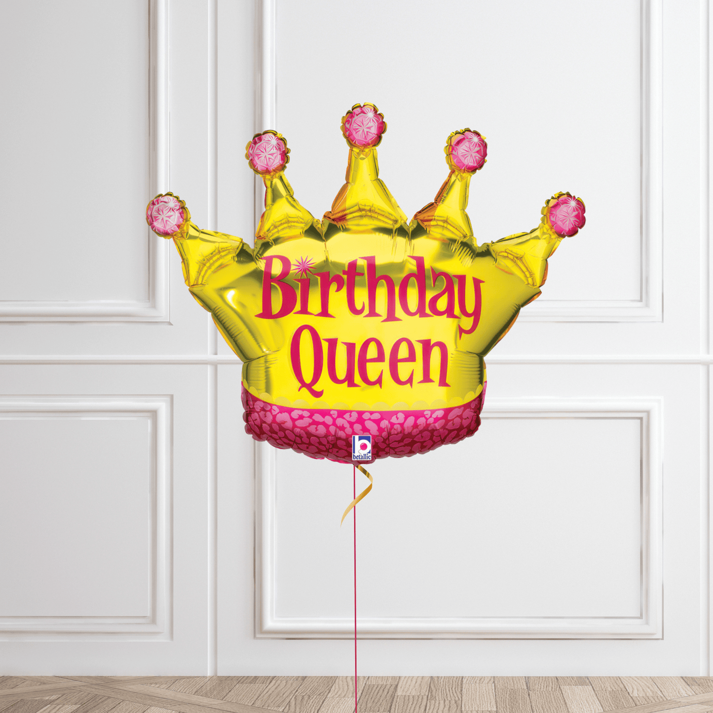 Birthday Queen Gold Helium Balloon – Royal Party Decoration | The Party Hut