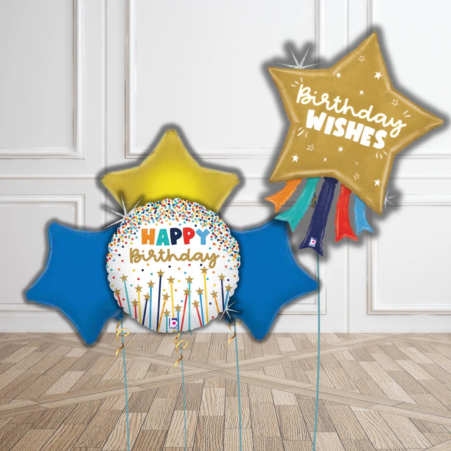 Birthday Wishes Star Balloon Bouquet | The Party Hut