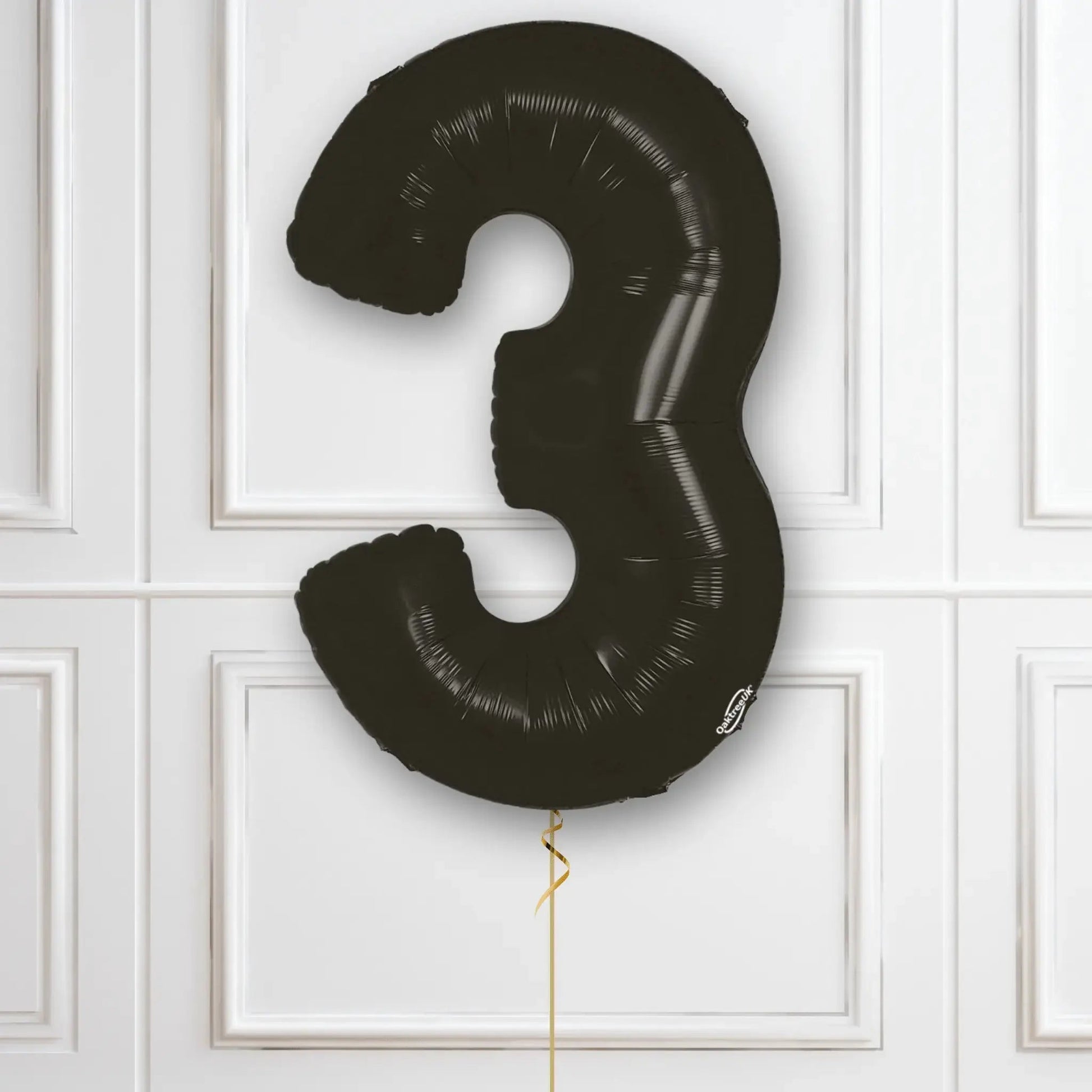 Black Number Balloons - 34", With Helium