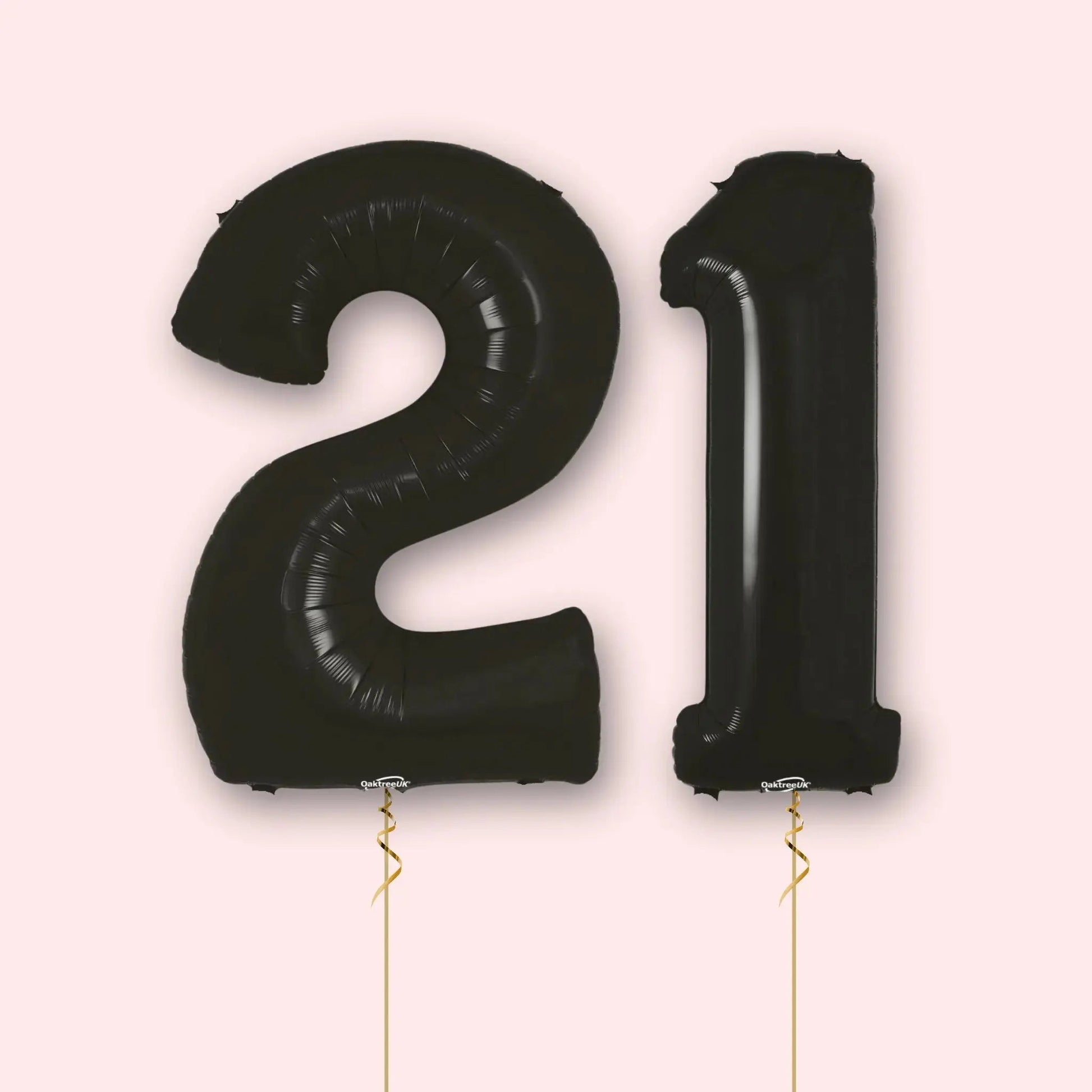 Black Number Balloons - 34", With Helium