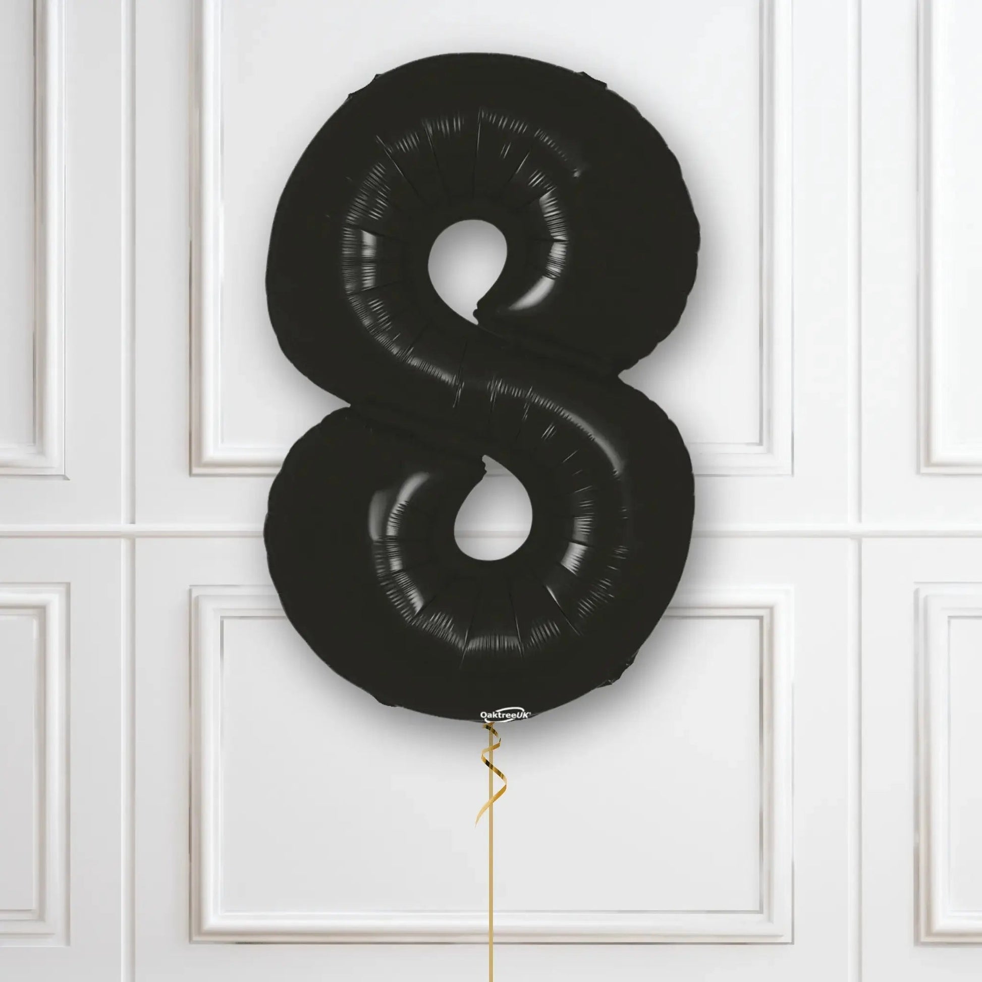 Black Number Balloons - 34", With Helium