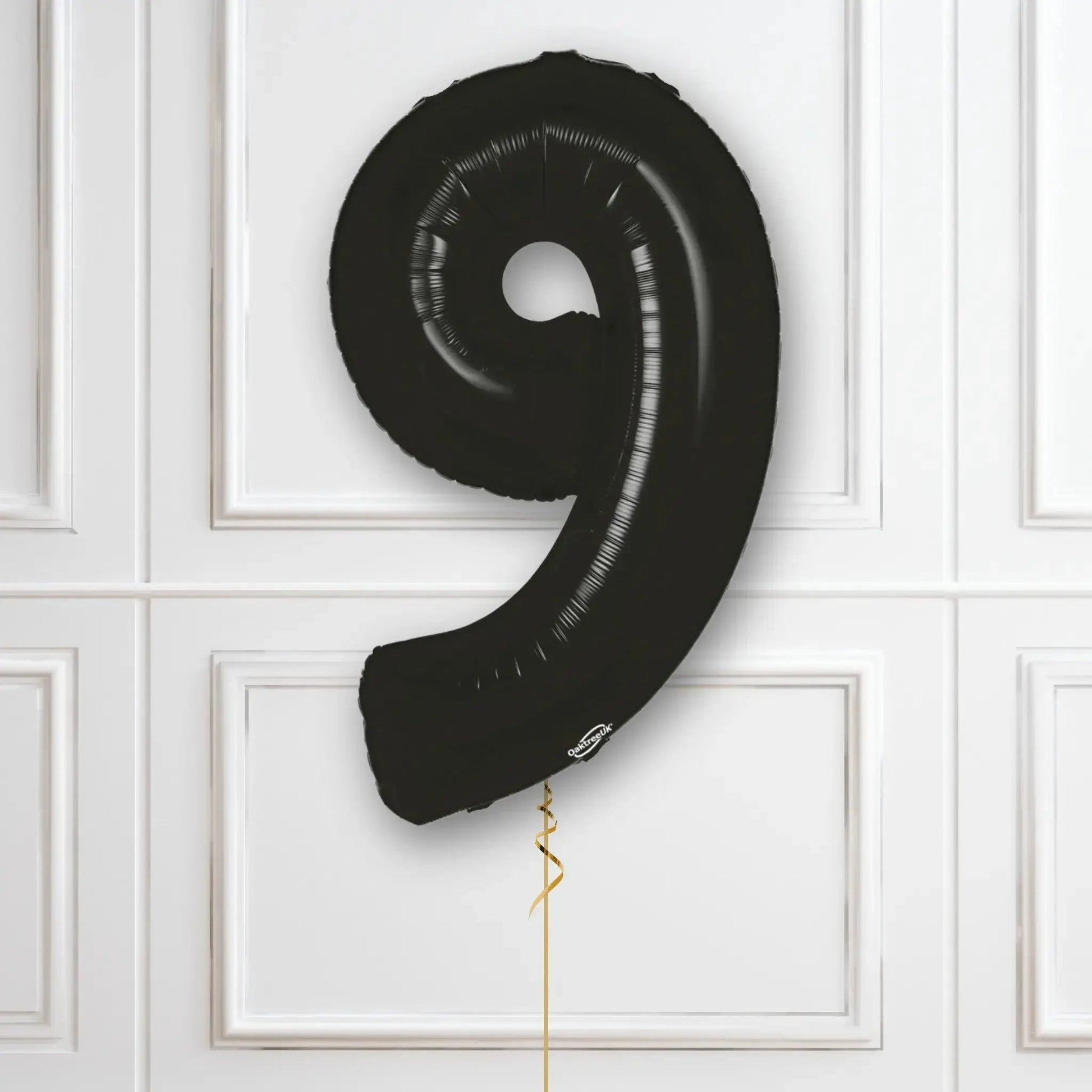 Black Number Balloons - 34", With Helium