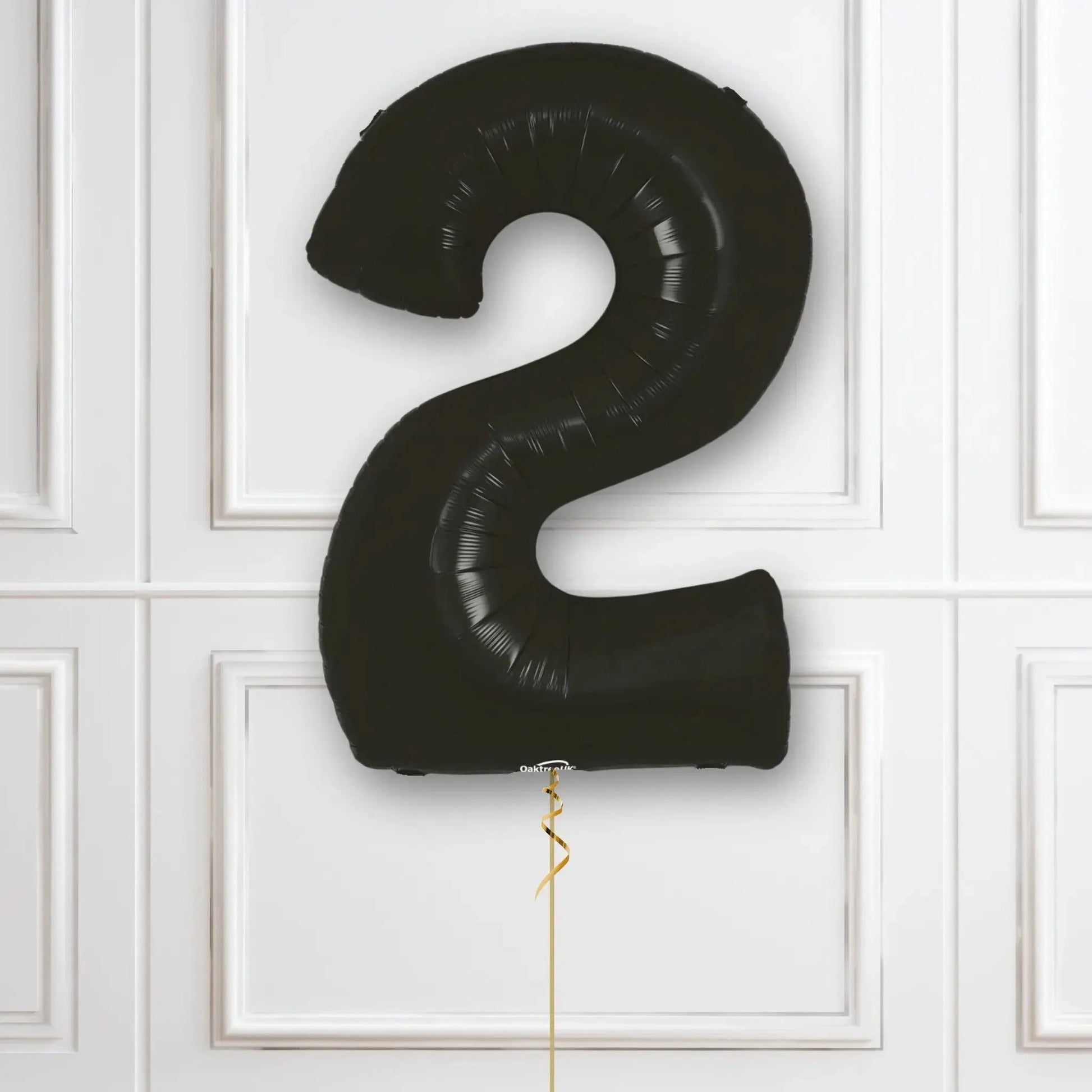 Black Number Balloons - 34", With Helium