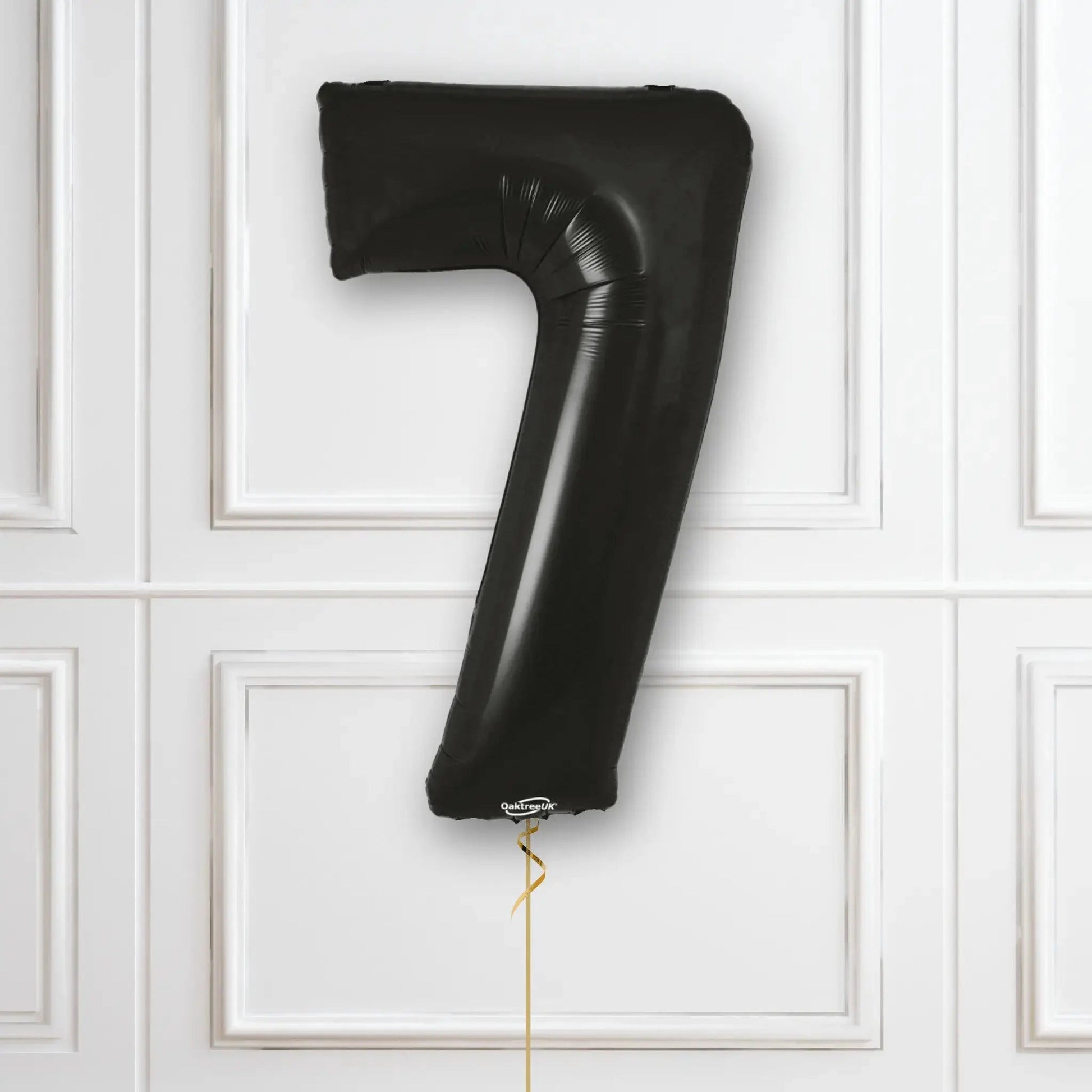 Black Number Balloons - 34", With Helium