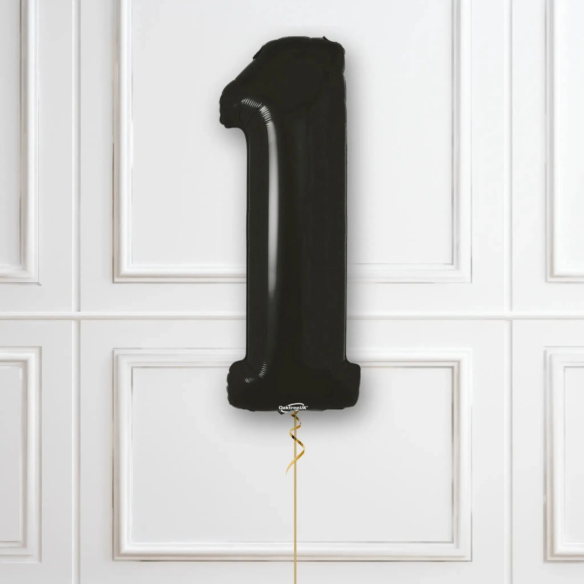 Black Number Balloons - 34", With Helium