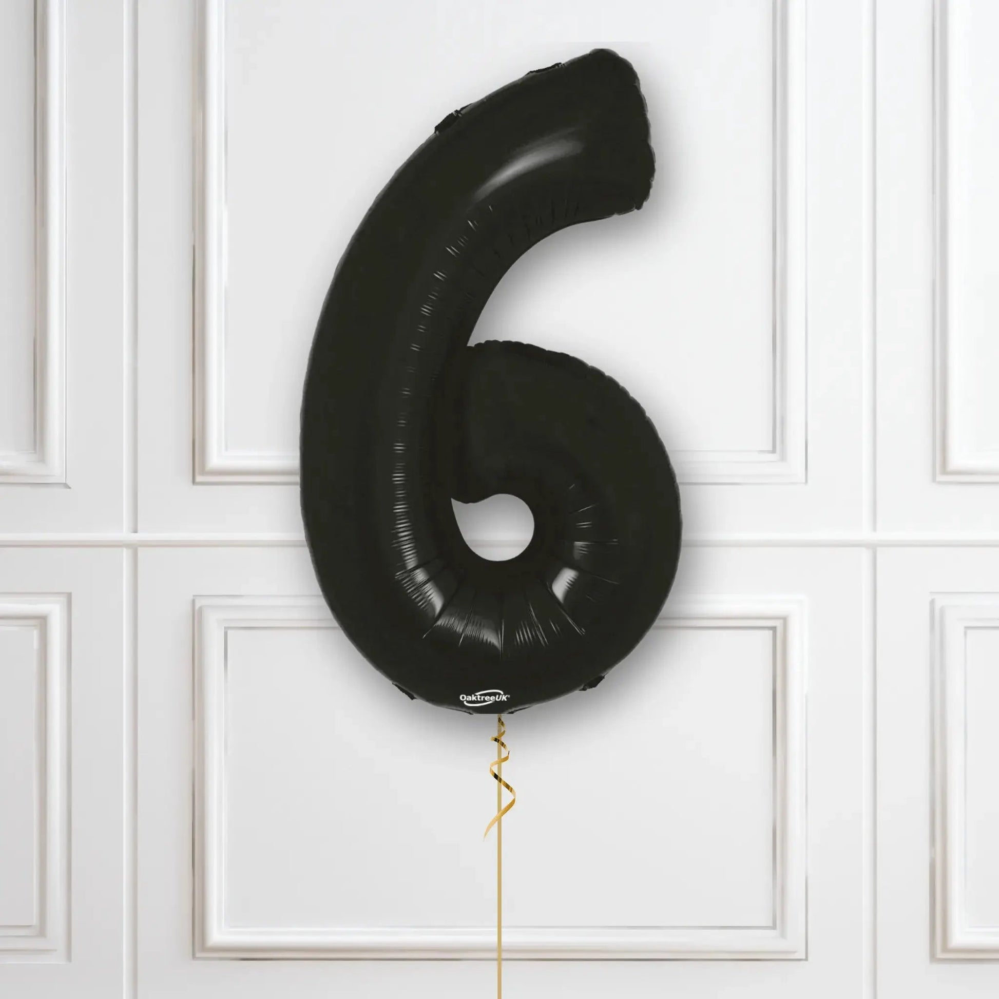 Black Number Balloons - 34", With Helium