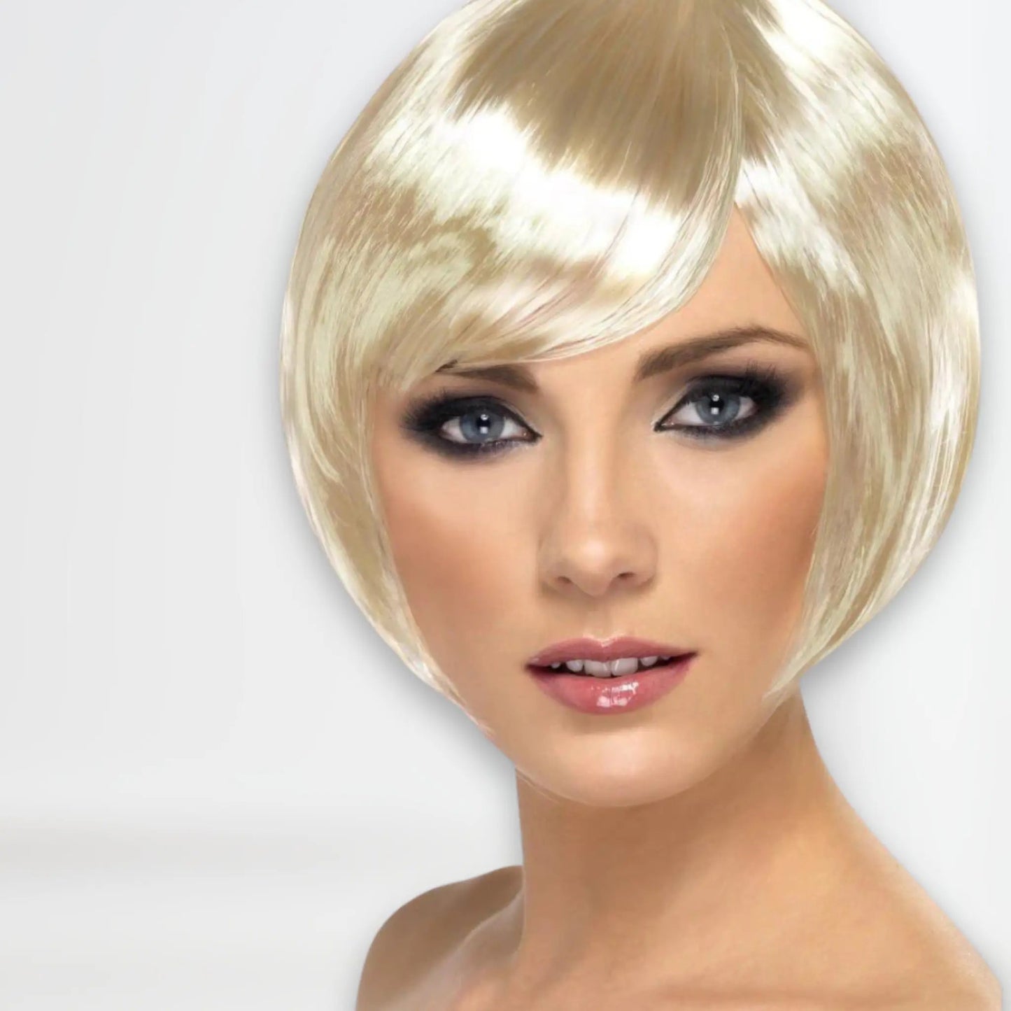 Blonde Short Bob Babe Wig with Fringe | The Party Hut