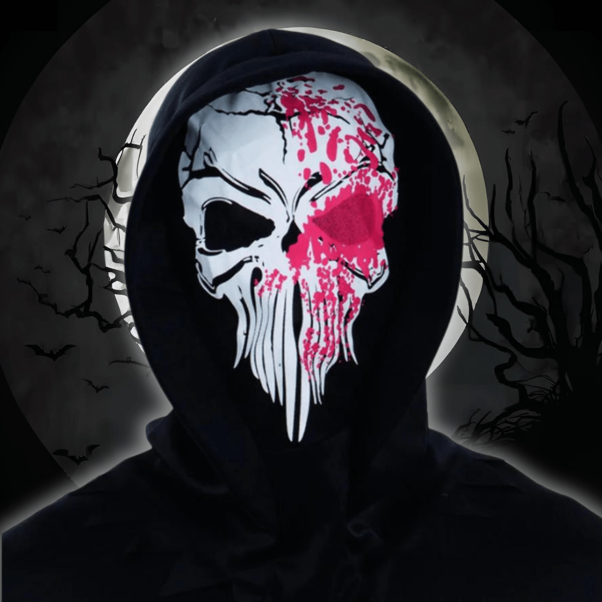 Bloody Reaper Hooded Mask - Grim Terror Disguise