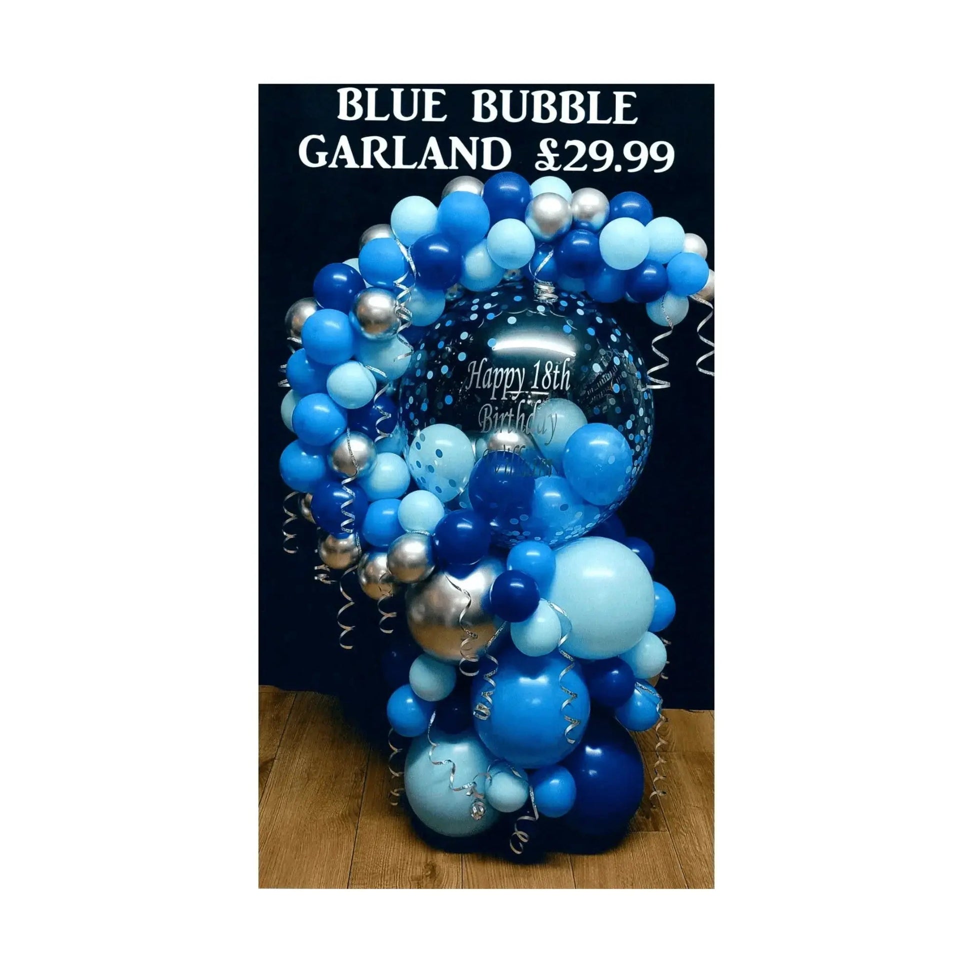 Blue Bubble Garland Balloon Display