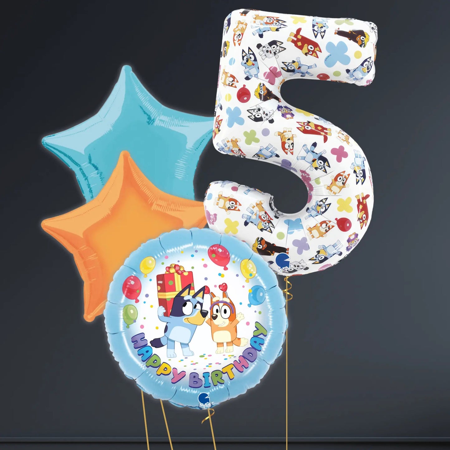 Bluey Number Five Foil Balloon – 26” | The Party Hut