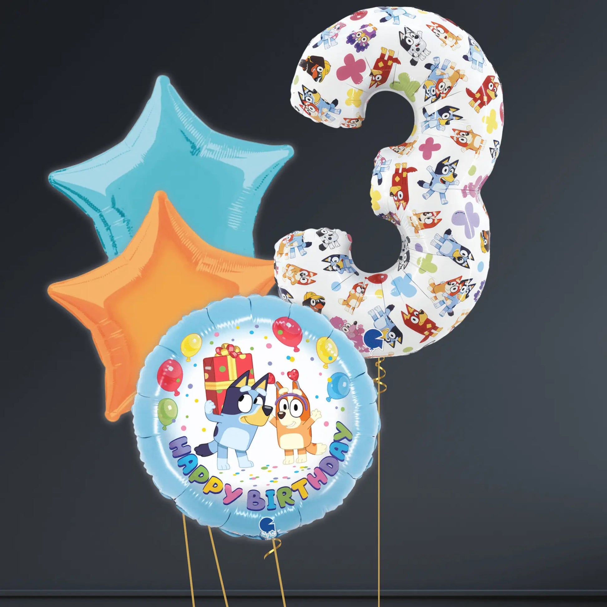 Bluey Number Three Foil Balloon – 26”