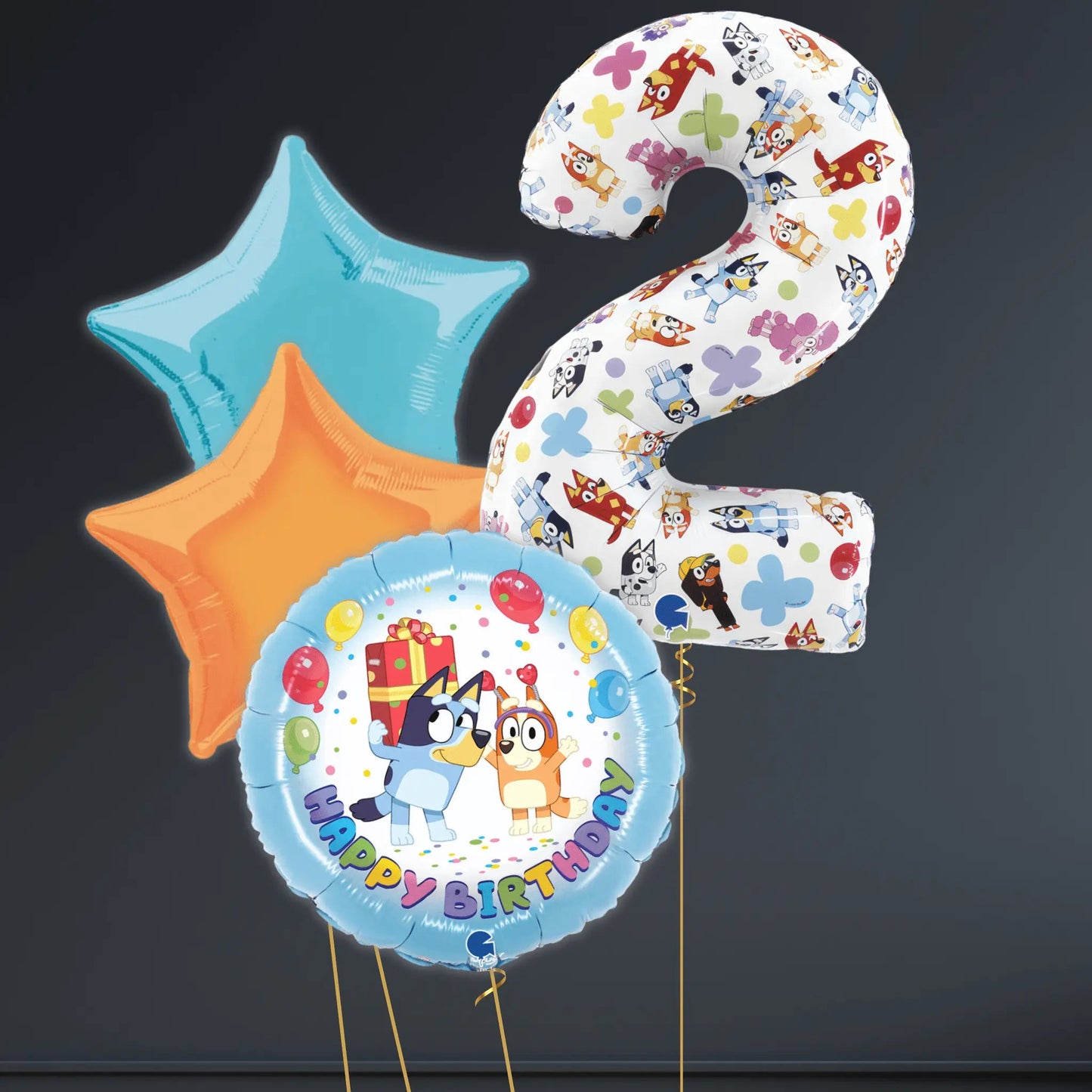 Bluey Number Two Foil Balloon – 26” | The Party Hut