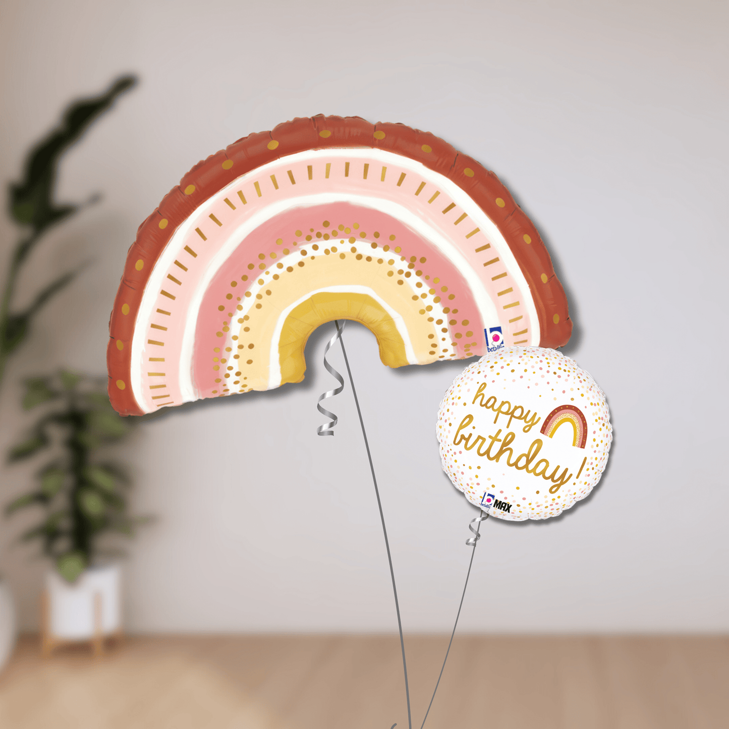 Boho Rainbow Birthday Balloon Bouquet | The Party Hut