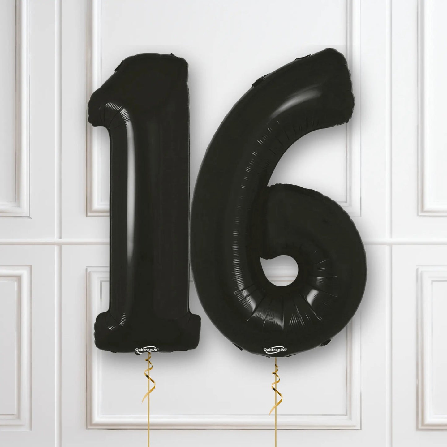 Bold Sweet 16 Black Balloon Number Package | The Party Hut