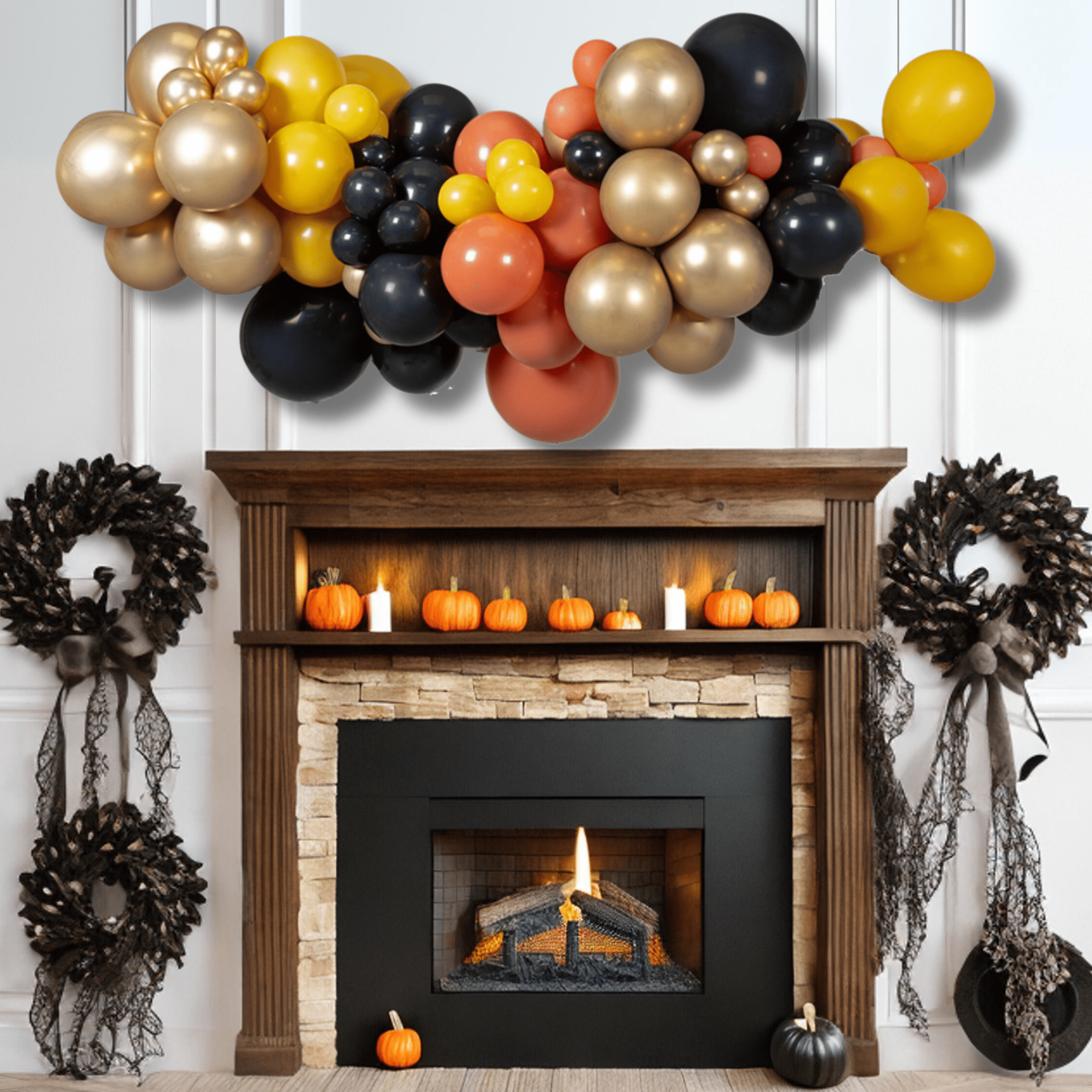 Bonfire Themed Halloween Garland (2m) | The Party Hut