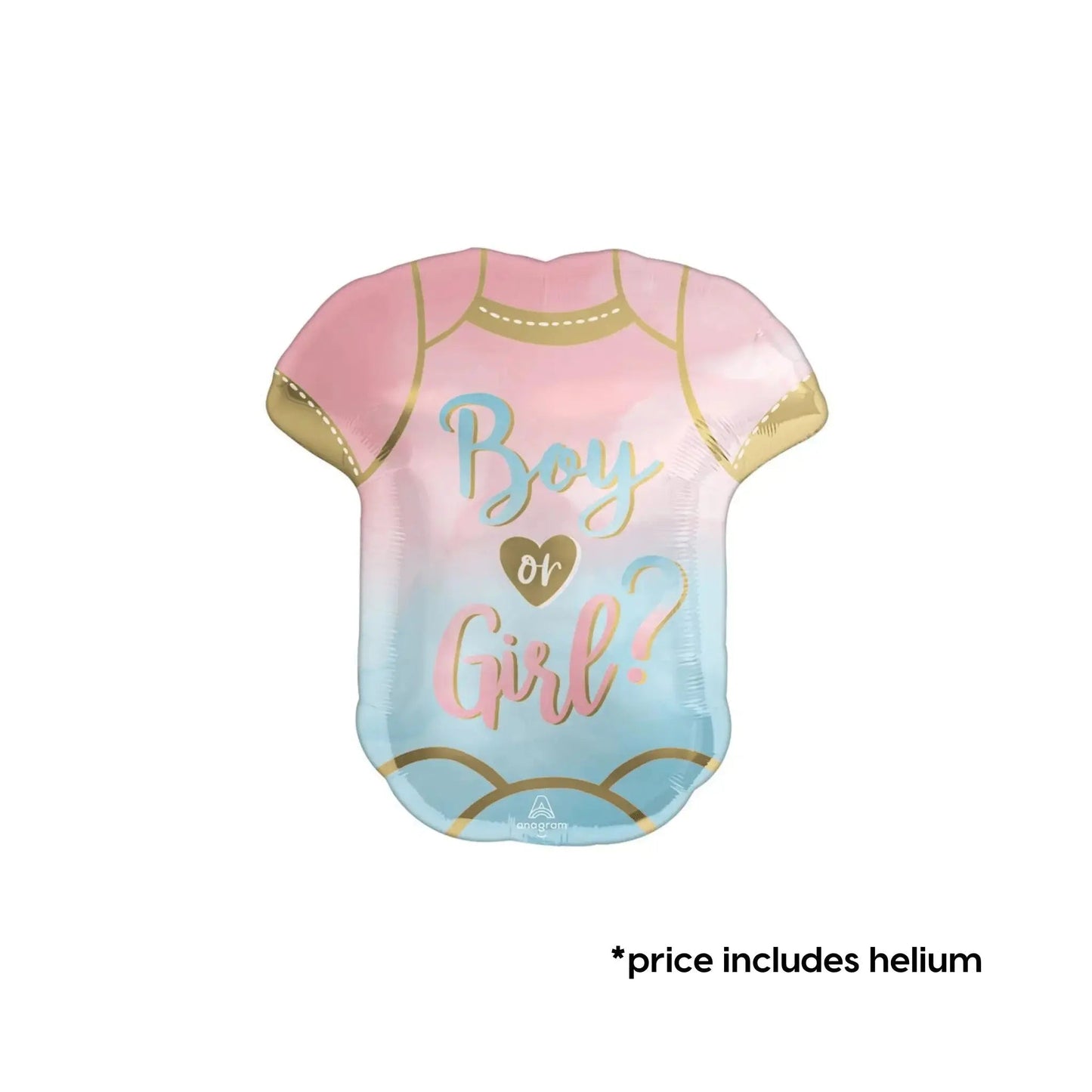 Boy Or Girl Baby Vest Balloon | The Party Hut