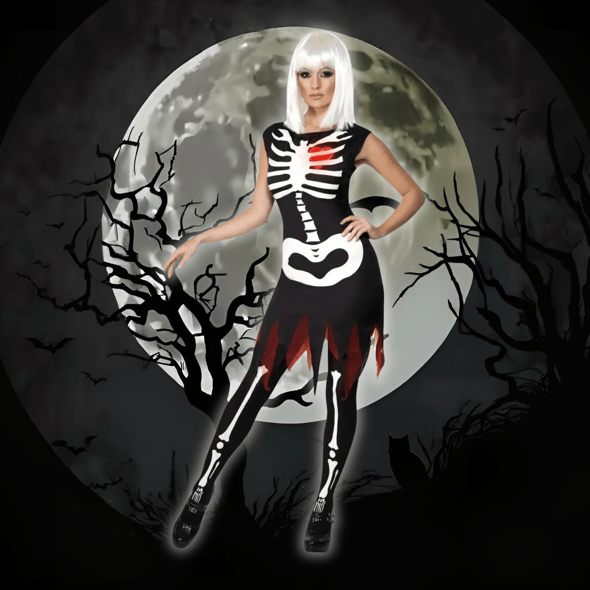 Bright Bones Glow-in-the-Dark Skeleton Costume